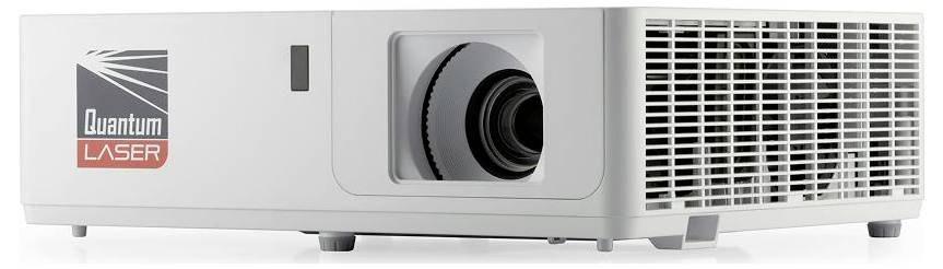 Ein weißer Laser-Projektor mit der Bezeichnung 