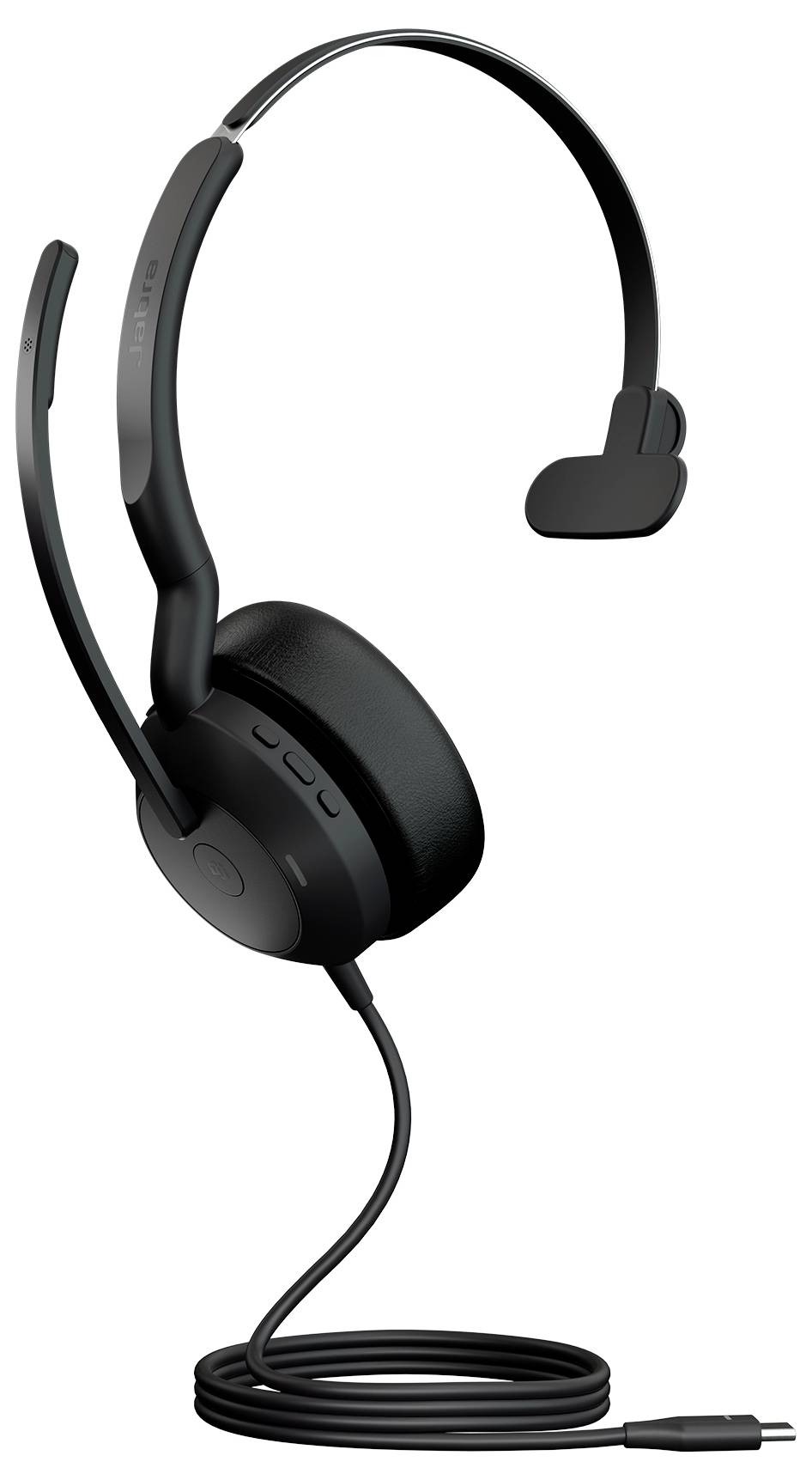 Jabra Evolve2 50 MS monaural USB-C On Ear Headset Schwarz
