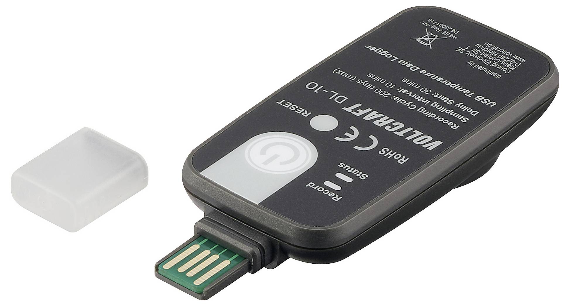Ein USB-Datenlogger mit der Bezeichnung „VOLCRAFT DL-10