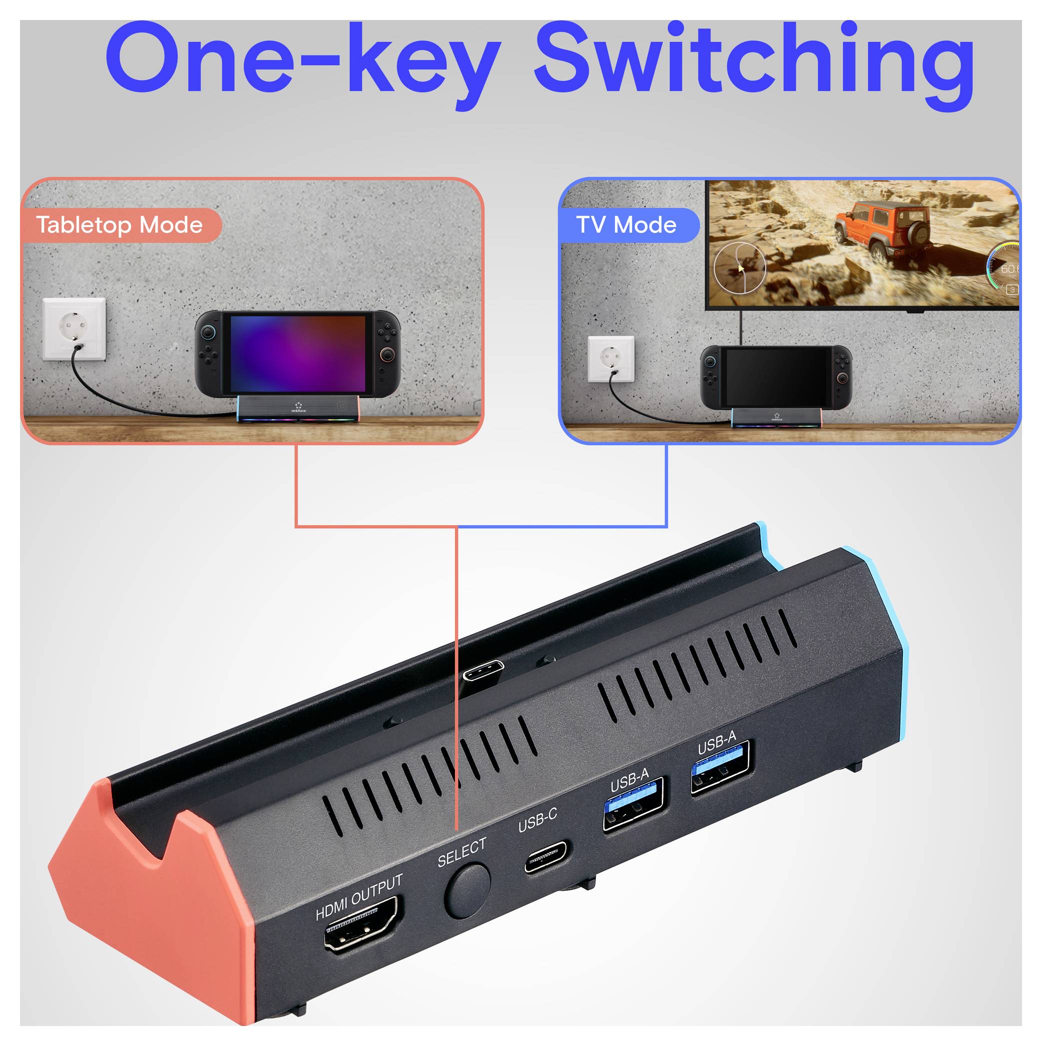 Renkforce RF-DSNS-300 Docking Station Nintendo Switch