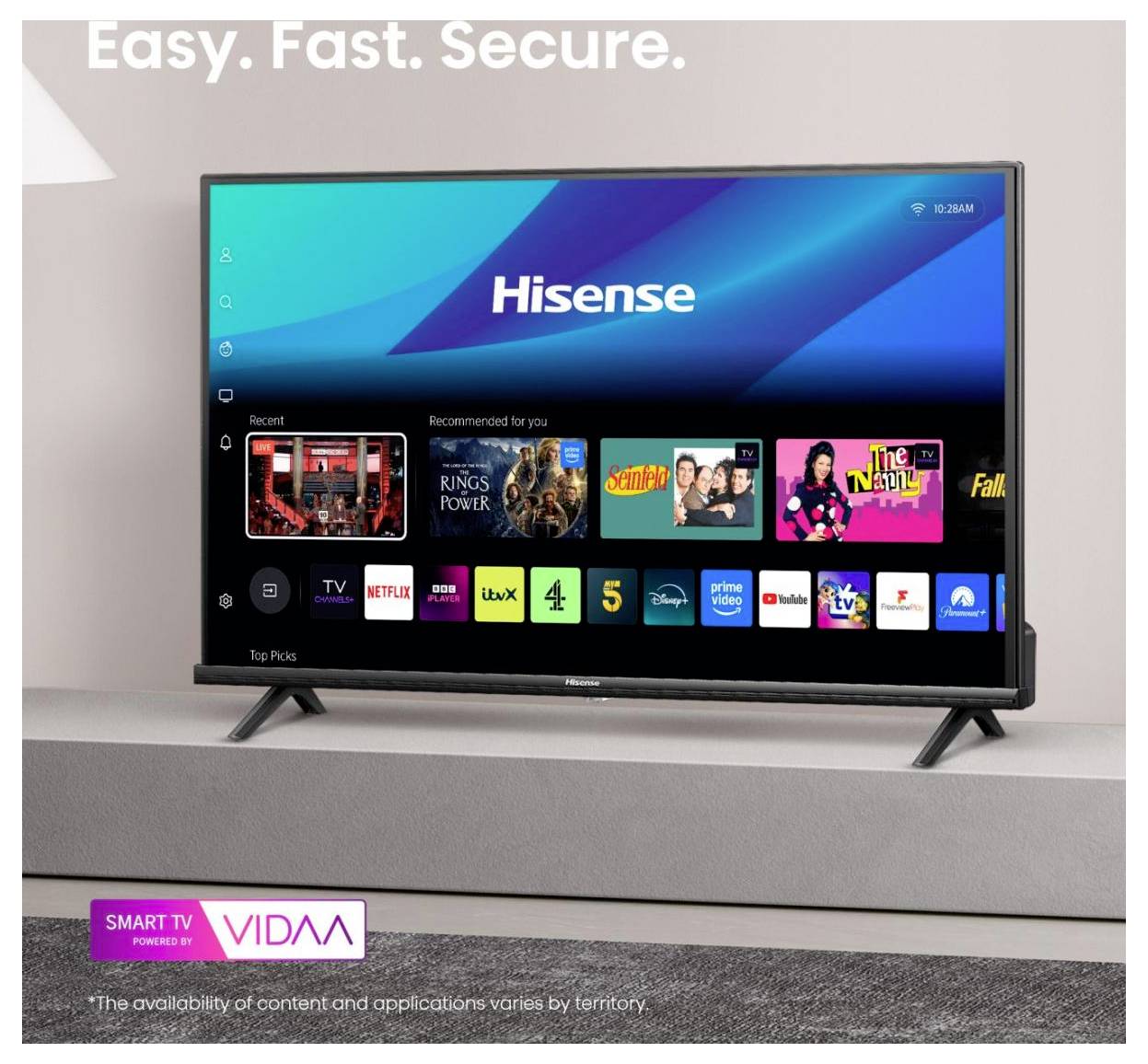 Hisense 40A4Q QLED-TV 100 cm 40 Zoll EEK F (A - G) DVB-T2, DVB-C, DVB-S2, Full HD, Smart TV, WLAN Schwarz