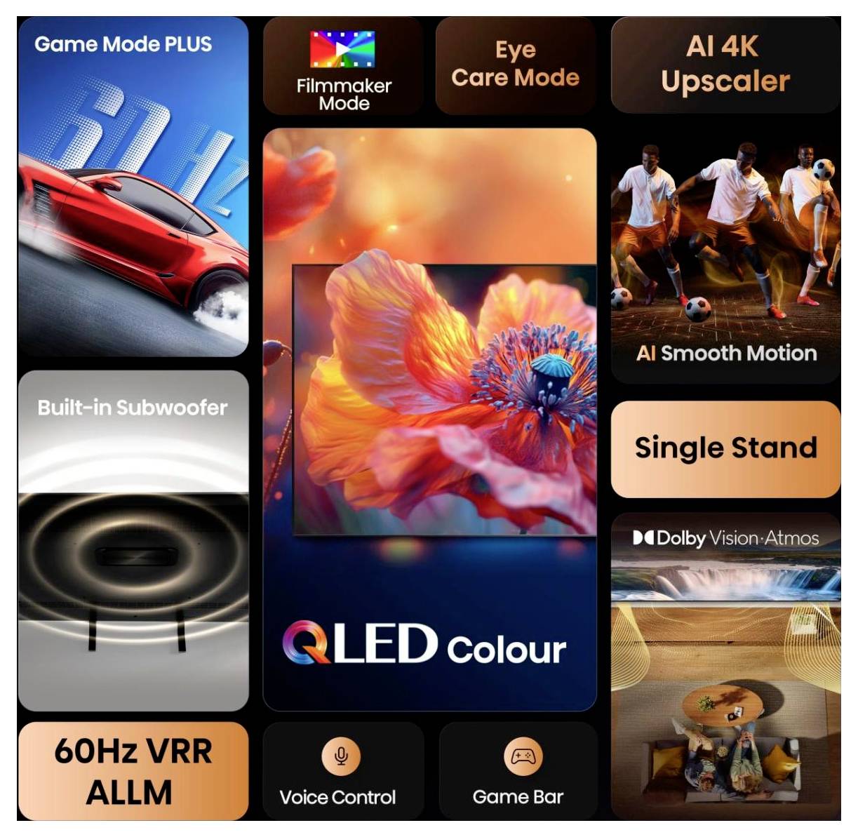 Hisense 43A7Q QLED-TV 108 cm 43 Zoll EEK E (A - G) DVB-T2, DVB-C, DVB-S2, UHD, Smart TV, WLAN Schwarz