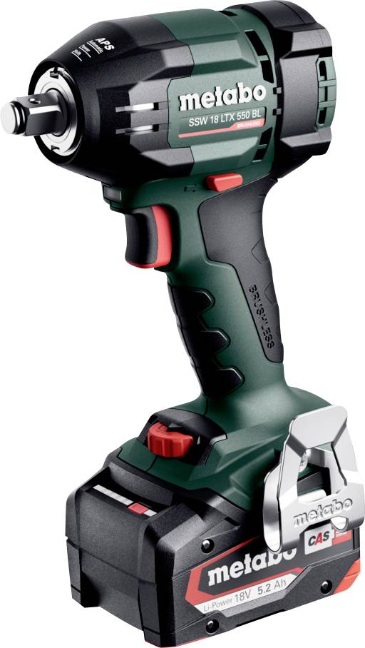Metabo SSW 18 LTX 550 BL 602404800 Akku-Schlagschrauber 18V Anzahl mitgelieferte Akkus 2 4Ah Li-Ion