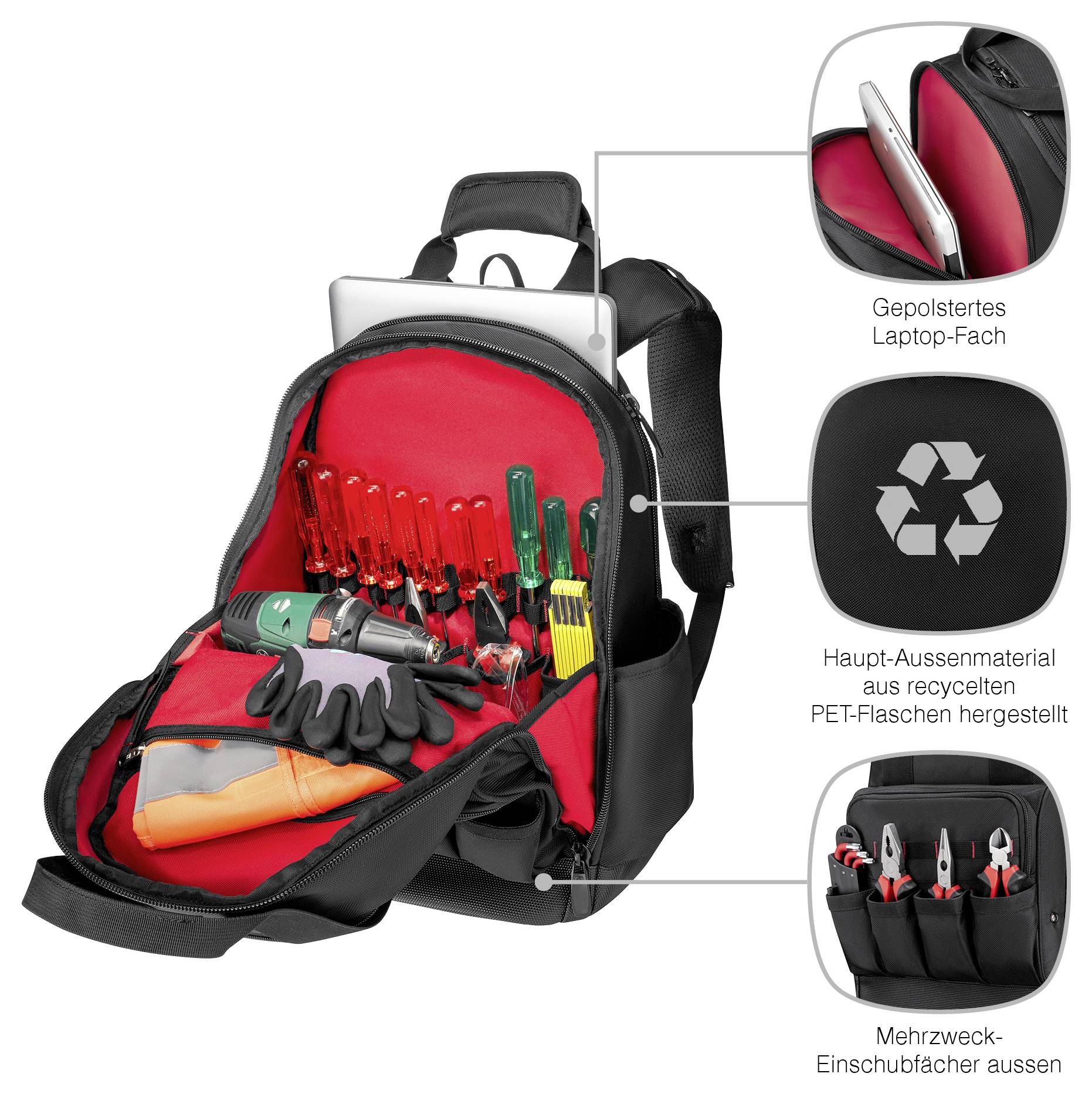 Wenger Notebook Rucksack Tool Backpack Advanced Passend für maximal: 40,6cm (16") Schwarz