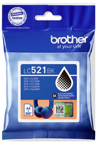 Brother Druckerpatrone LC521BK - Schwarz - original - K Original Schwarz LC521BK