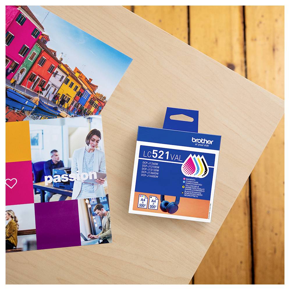 Brother Druckerpatrone LC521 Value Pack - 4er-Pack - Sc Original Kombi-Pack Cyan, Gelb, Mag