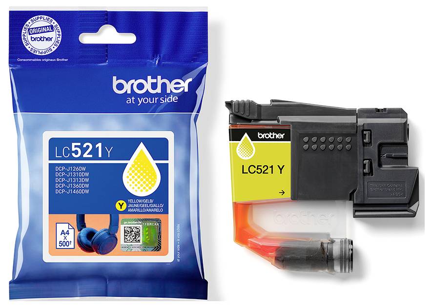 Brother Druckerpatrone LC521Y - Gelb - original - Kisse Original Gelb LC521Y