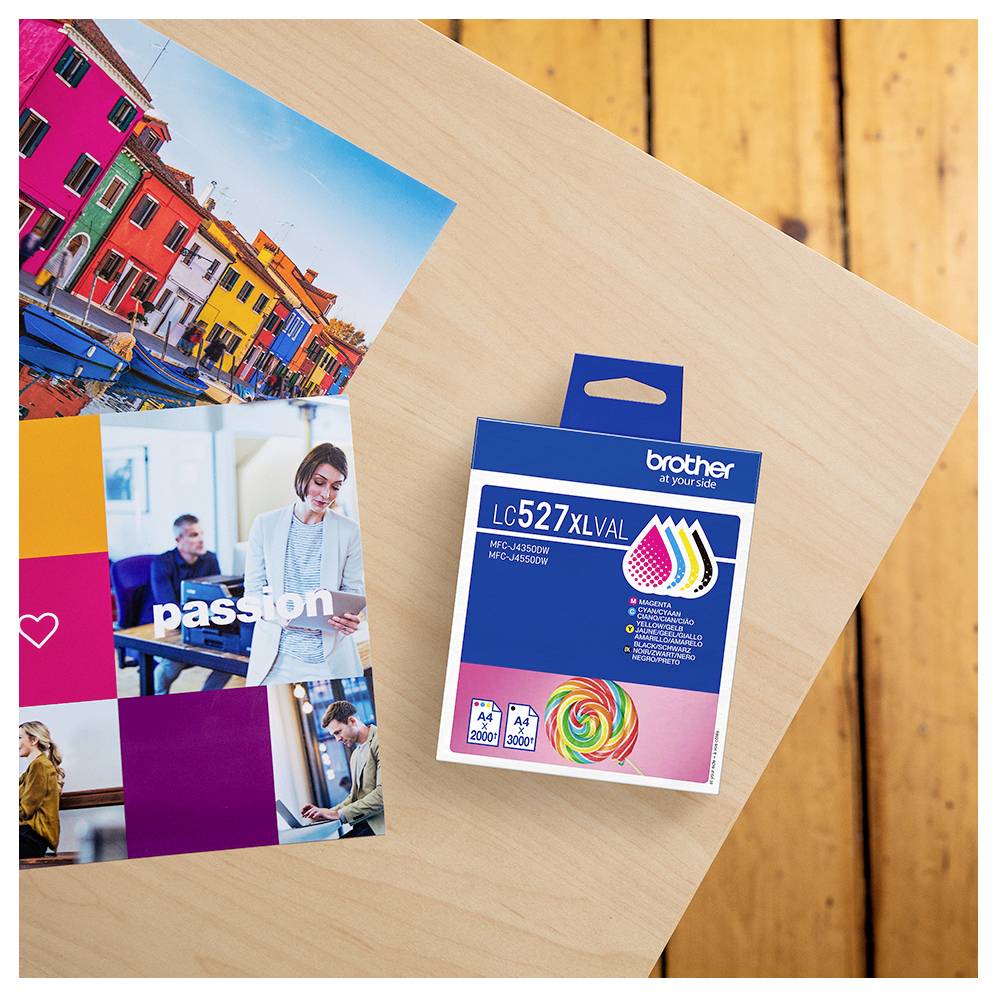 Brother Druckerpatrone LC527XL Value Pack - 4er-Pack - Original Kombi-Pack Cyan, Gelb, Magenta, Schwarz LC527XLVAL