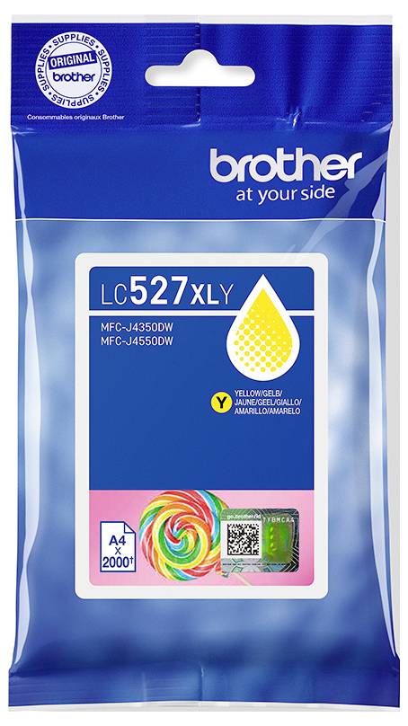 Brother Druckerpatrone LC527XLY - Hohe Ergiebigkeit - G Original Gelb LC527XLY