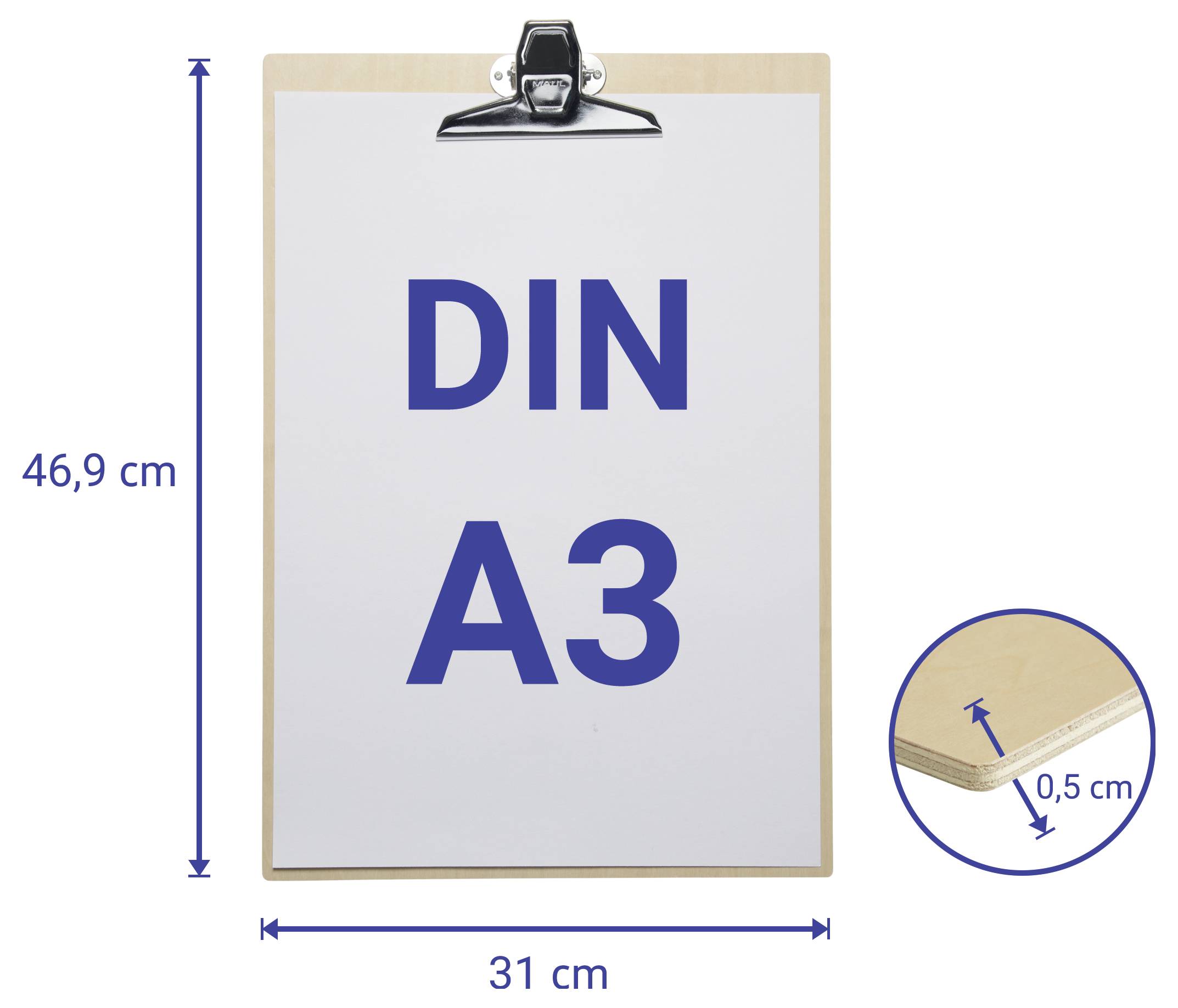 Maul Klemmbrett 2394770 Braun (B x H x T) 469 x 310 x 37mm