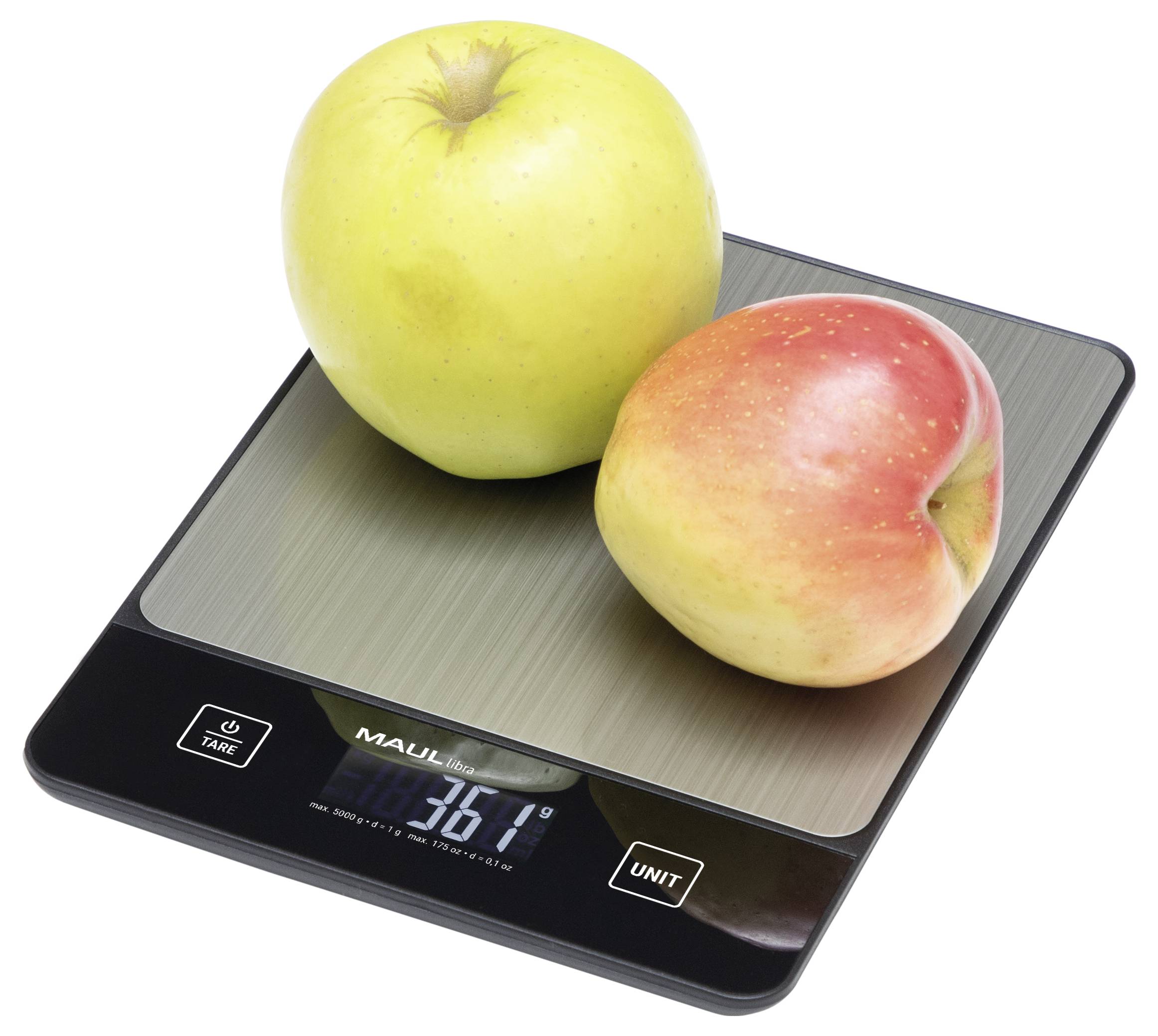 Maul MAULlibra Briefwaage 1657090 Wägebereich (max.) 5000 g Ablesbarkeit 1 g batteriebetrieben Schwarz, Silber