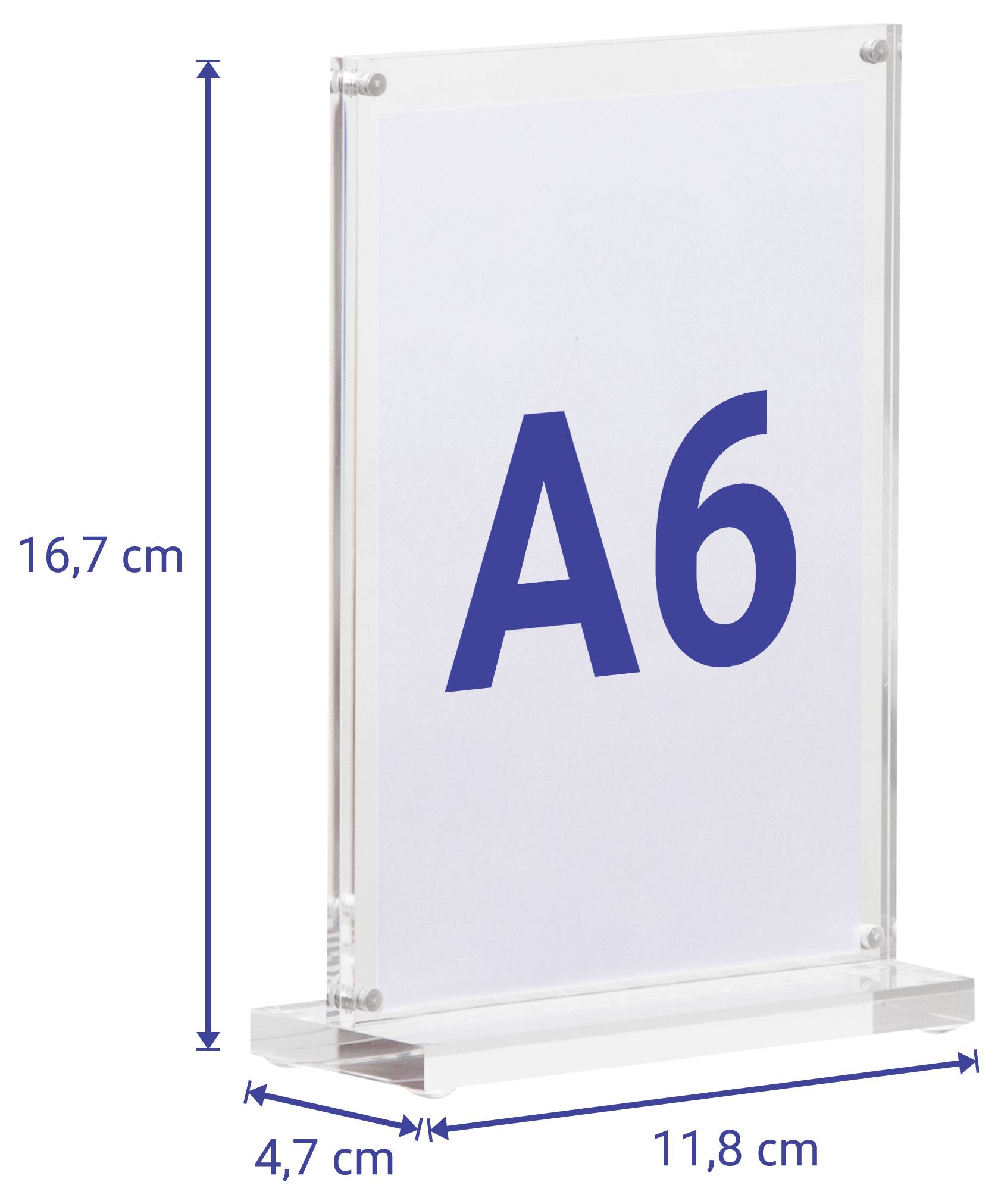 Maul 1948005 MAULvision Tischaufsteller T-Form Verwendung für Papierformat: DIN A6 Transparent 1St.