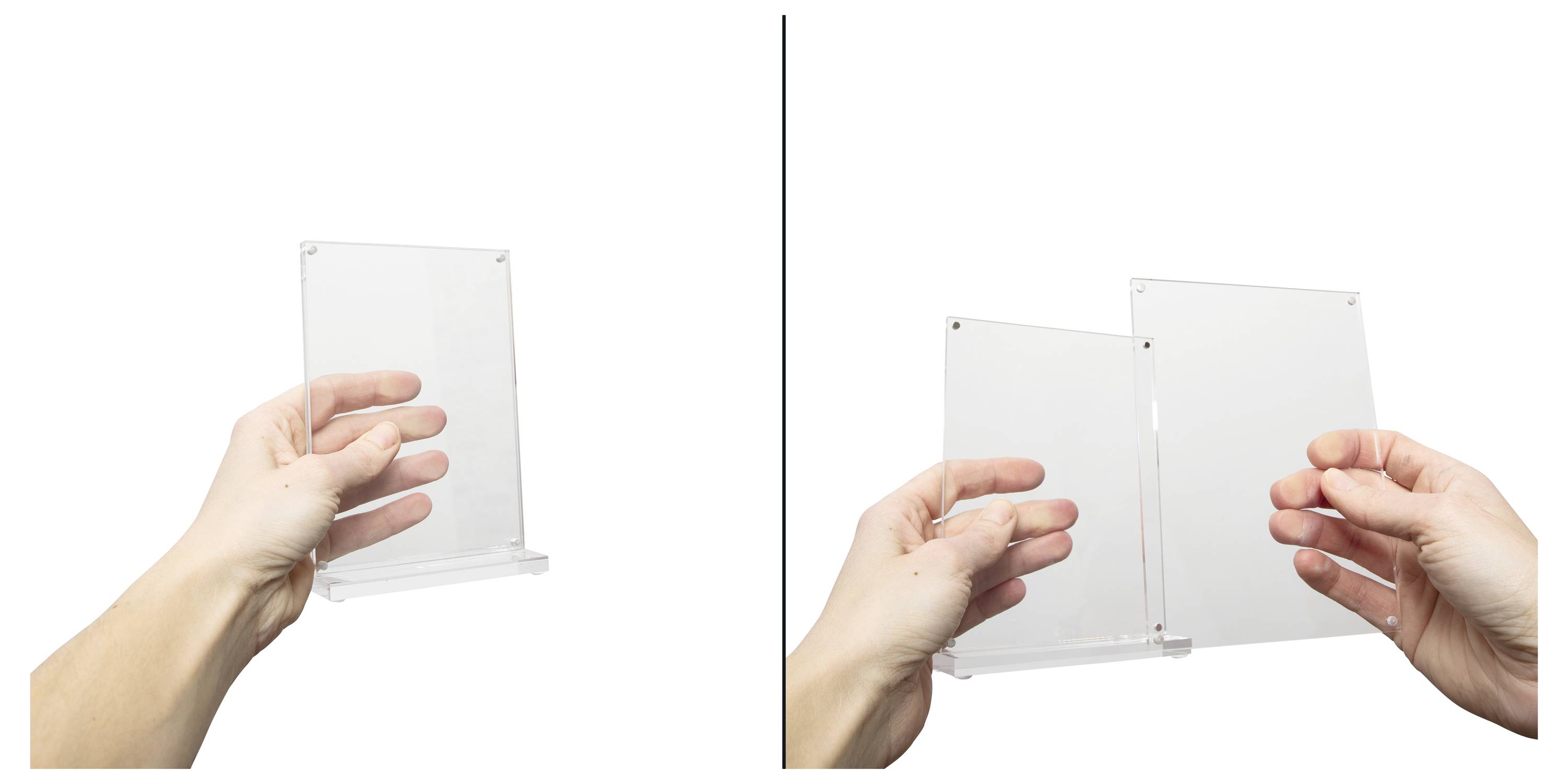 Maul 1948005 MAULvision Tischaufsteller T-Form Verwendung für Papierformat: DIN A6 Transparent 1St.