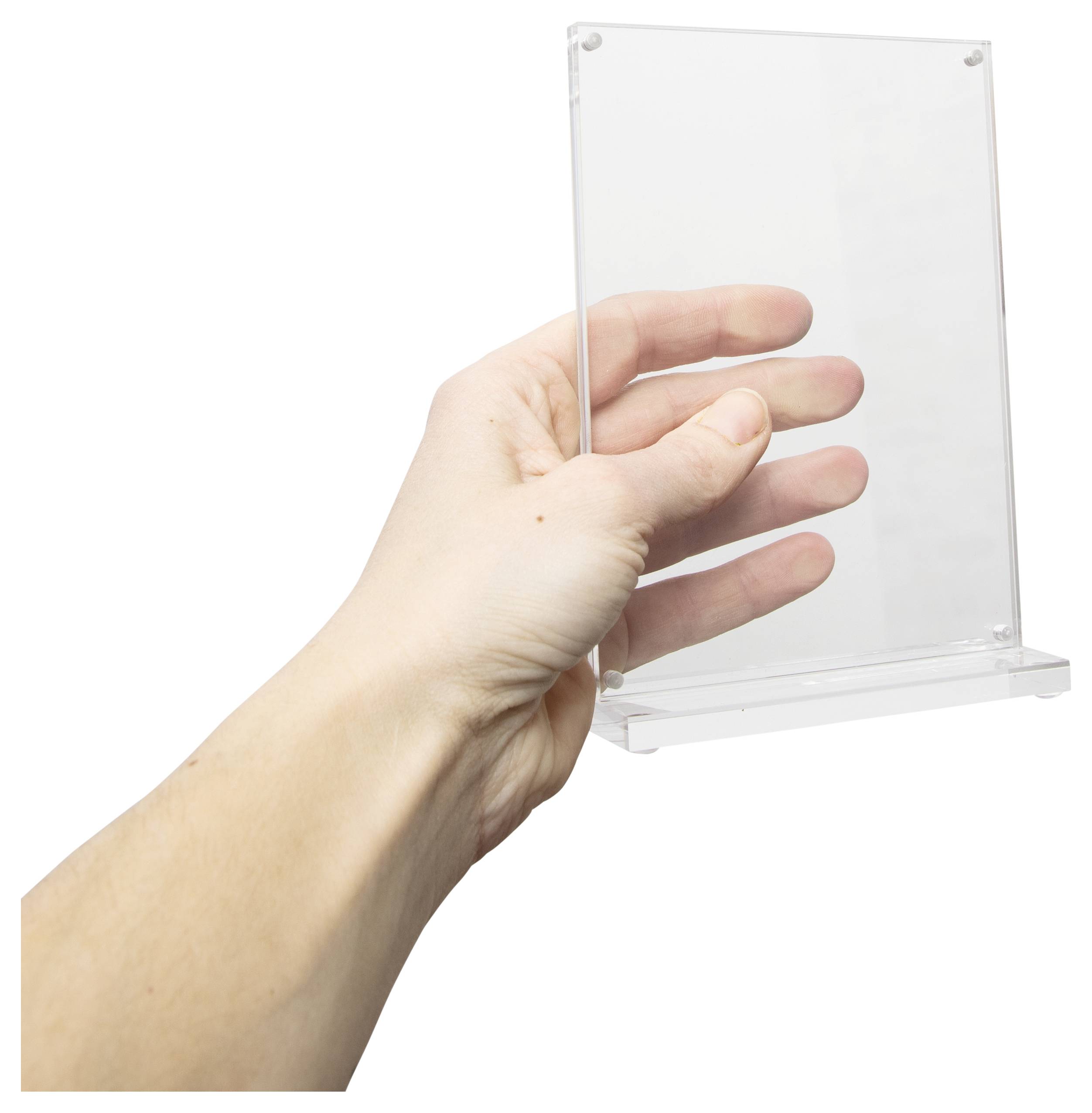 Maul 1948005 MAULvision Tischaufsteller T-Form Verwendung für Papierformat: DIN A6 Transparent 1St.