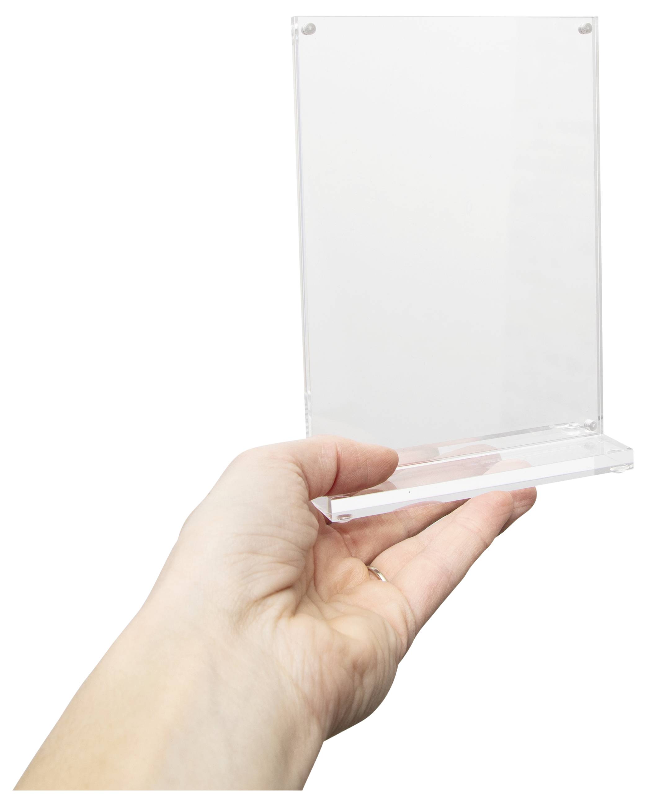 Maul 1948005 MAULvision Tischaufsteller T-Form Verwendung für Papierformat: DIN A6 Transparent 1St.