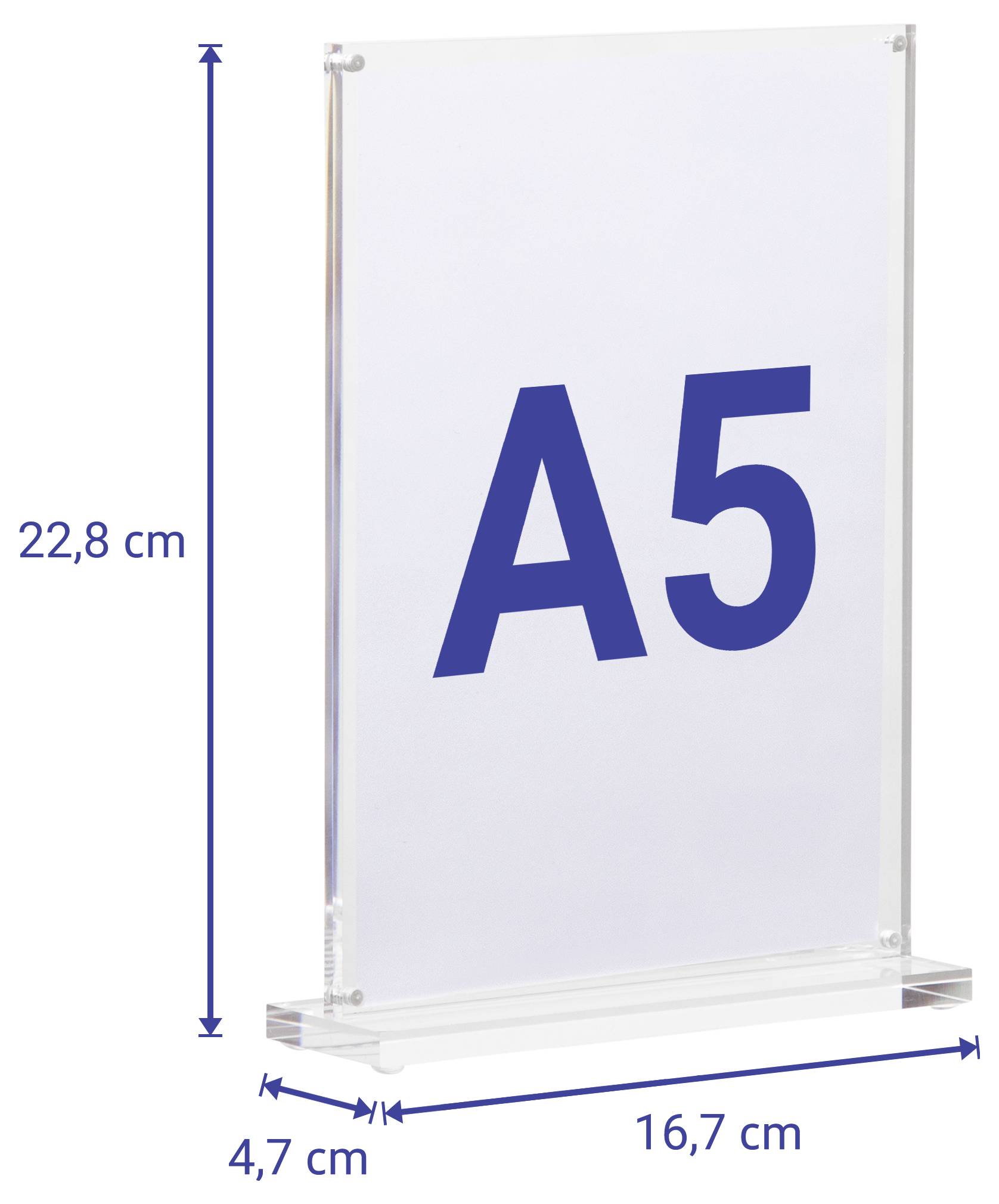 Maul 1948205 MAULvision Tischaufsteller T-Form Verwendung für Papierformat: DIN A5 Transparent 1St.