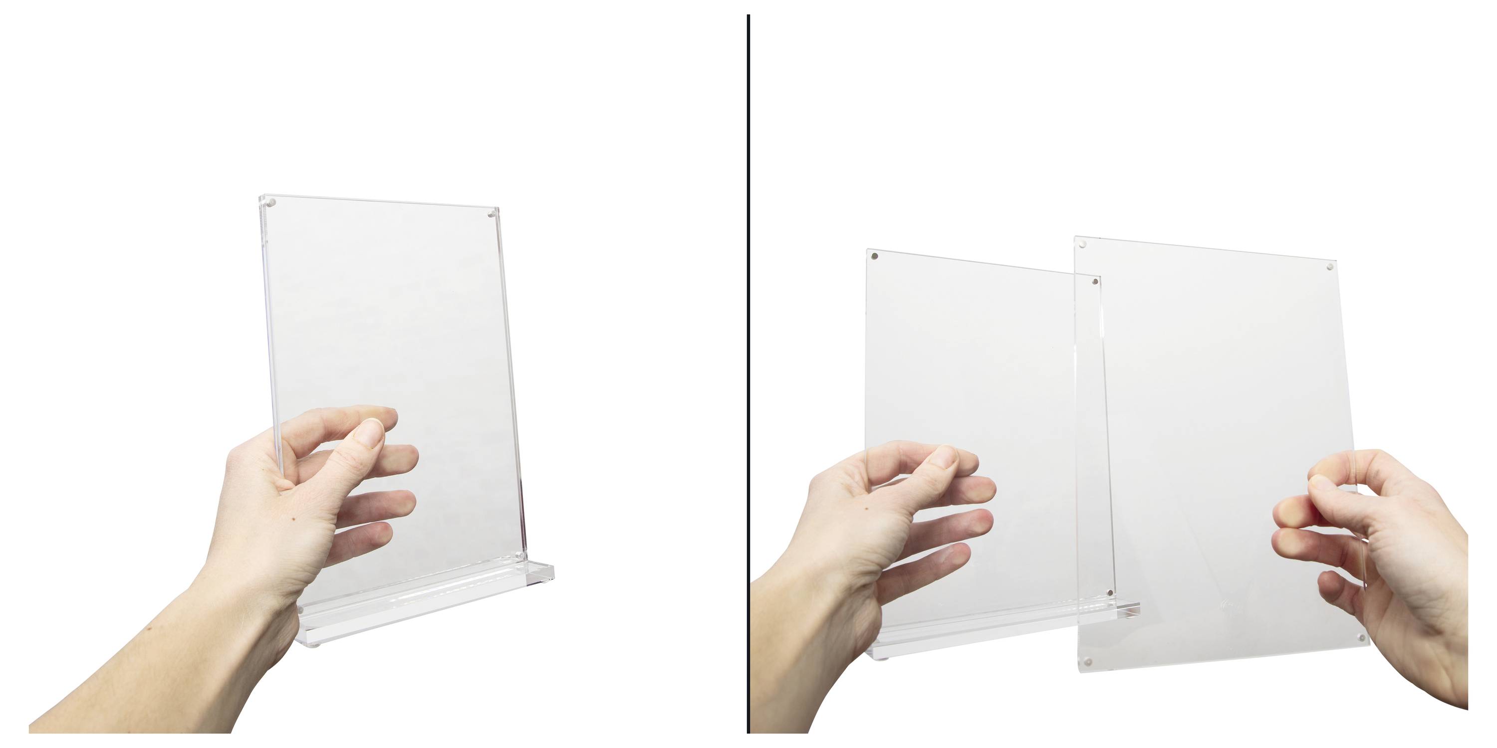 Maul 1948205 MAULvision Tischaufsteller T-Form Verwendung für Papierformat: DIN A5 Transparent 1St.