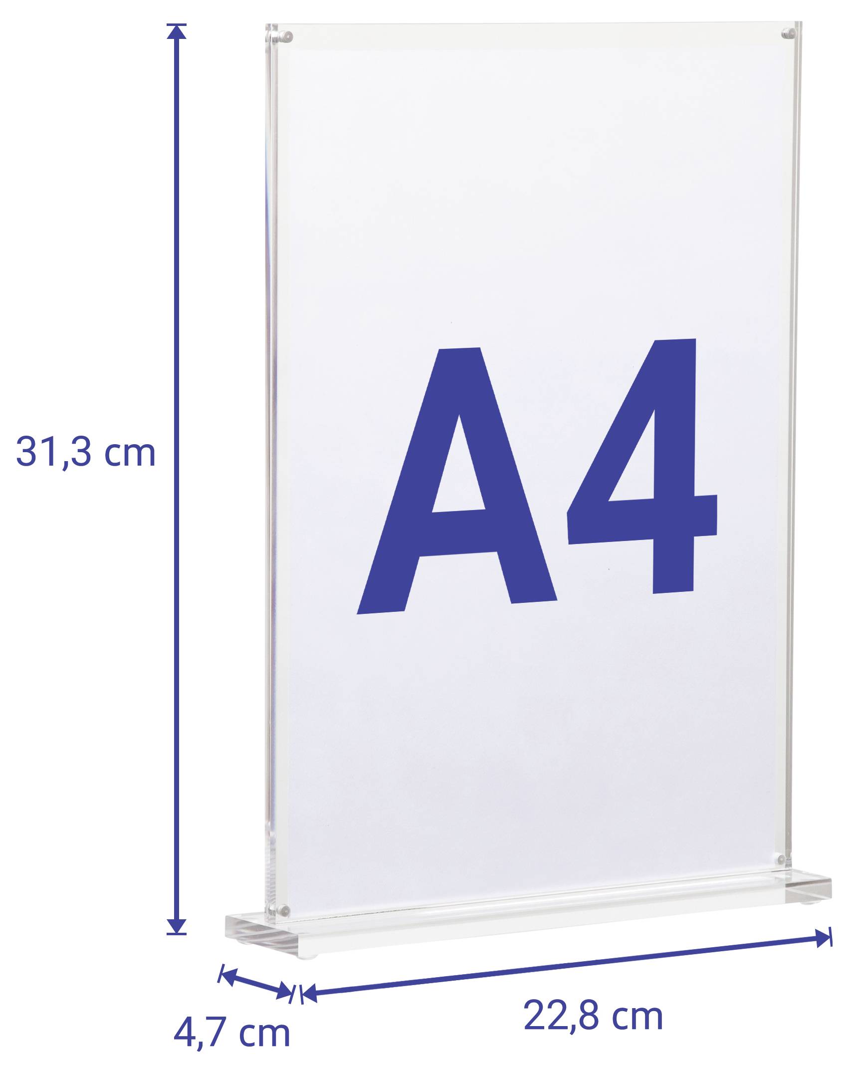 Maul 1948405 MAULvision Tischaufsteller T-Form Verwendung für Papierformat: DIN A4 Transparent 1St.