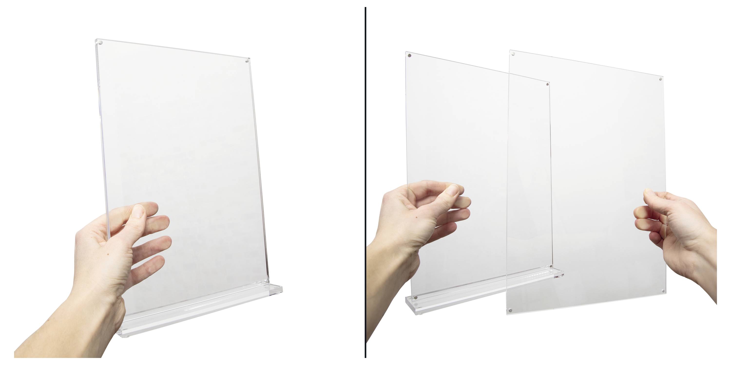 Maul 1948405 MAULvision Tischaufsteller T-Form Verwendung für Papierformat: DIN A4 Transparent 1St.