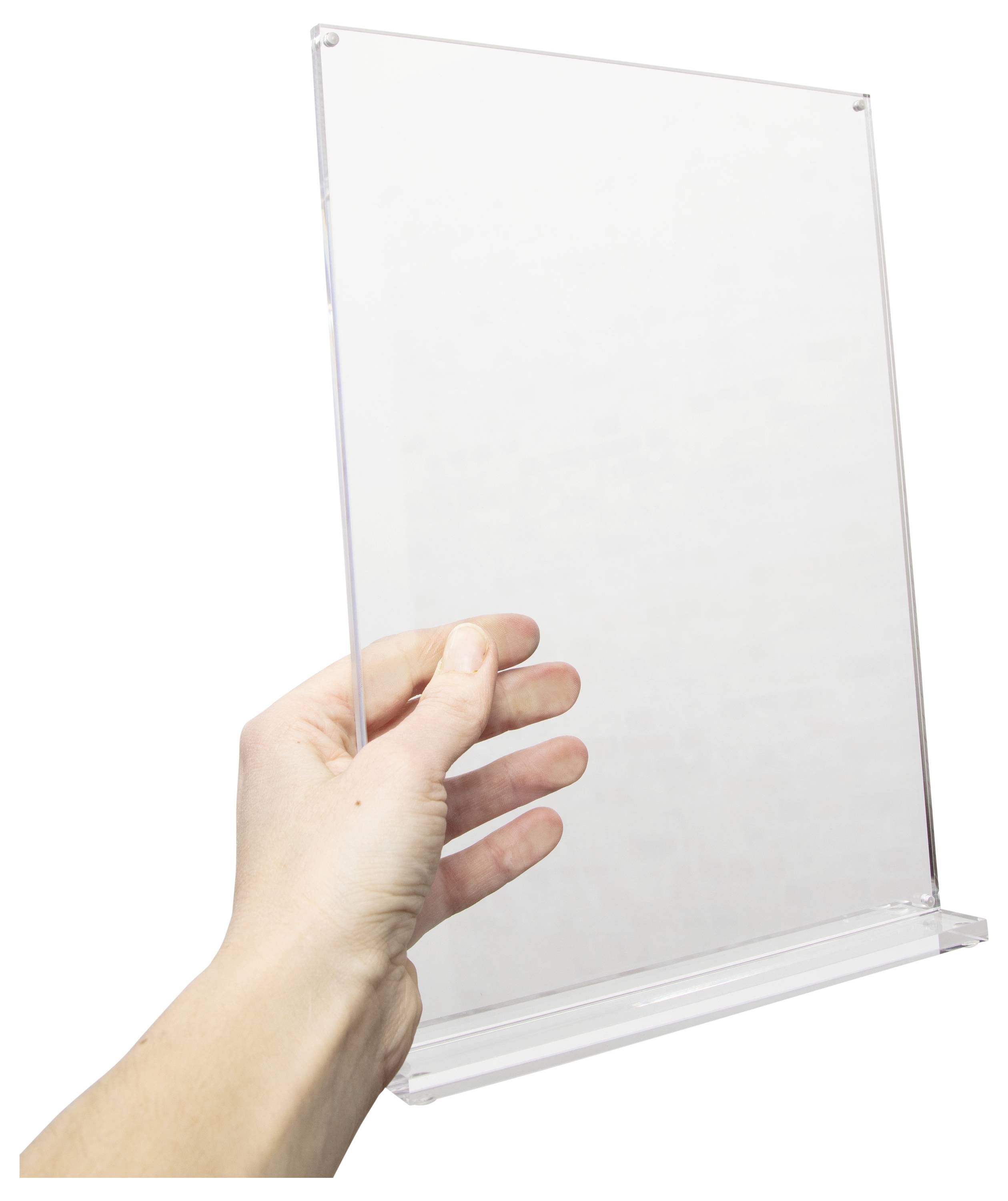 Maul 1948405 MAULvision Tischaufsteller T-Form Verwendung für Papierformat: DIN A4 Transparent 1St.