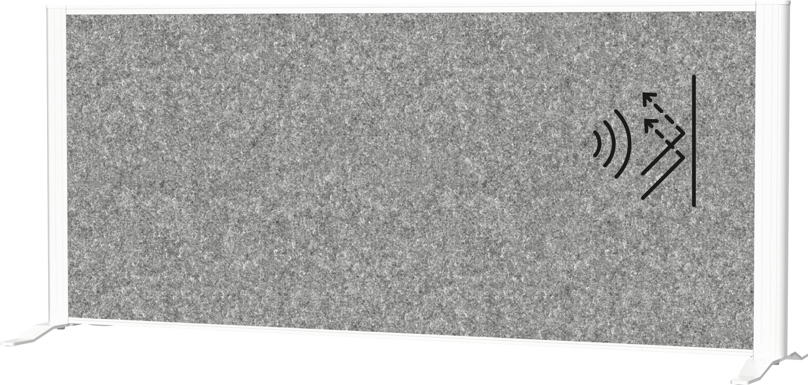 Maul Trennwand Raumgliederung MAULconnecto (B x H) 120cm x 52.75cm Vlies Dunkelgrau, Weiß 9851202