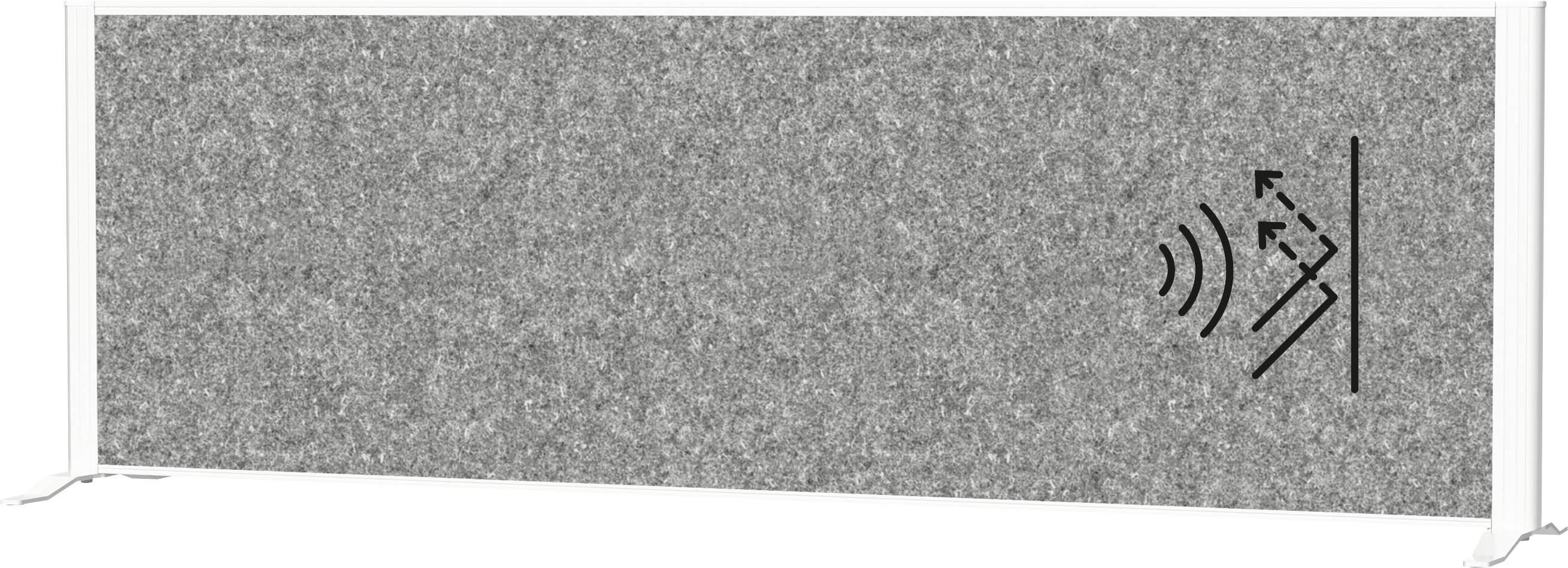 Maul Trennwand Raumgliederung MAULconnecto (B x H) 160cm x 52.75cm Vlies Dunkelgrau, Weiß 9851602