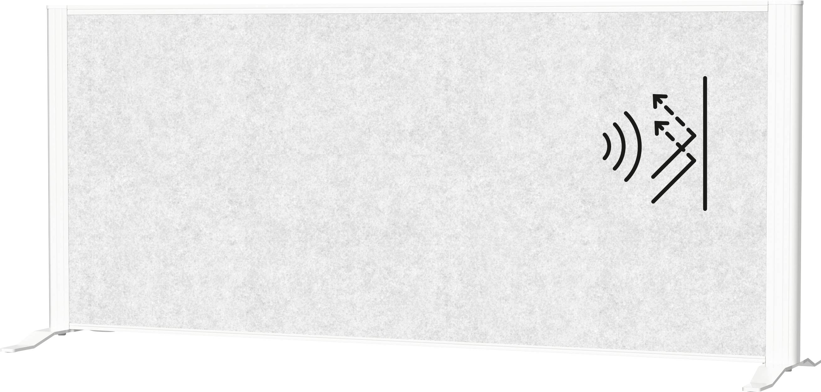 Maul Trennwand Raumgliederung MAULconnecto (B x H) 120cm x 52.75cm Vlies Hellgrau, Weiß 9852202