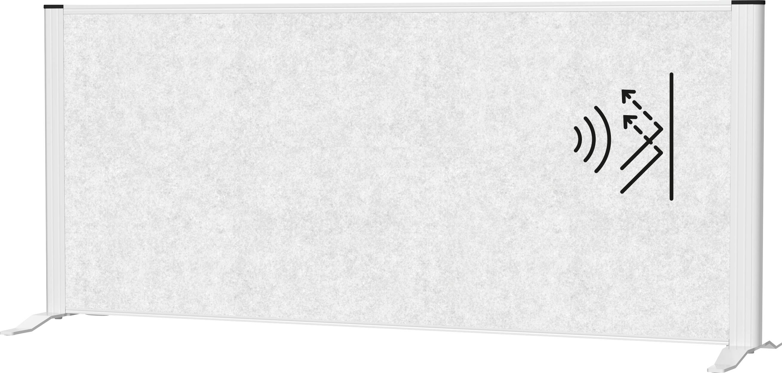 Maul Trennwand Raumgliederung MAULconnecto (B x H) 120cm x 52.75cm Vlies Hellgrau, Silber 9852295