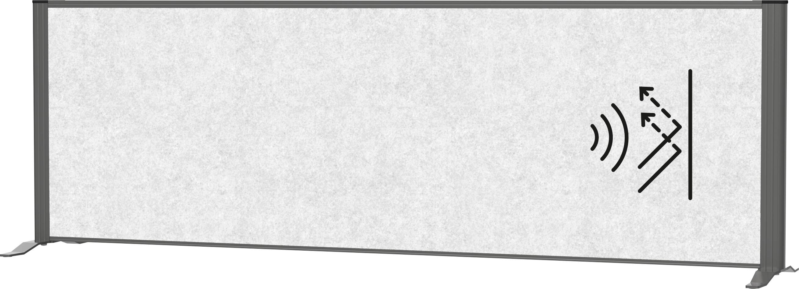 Maul Trennwand Raumgliederung MAULconnecto (B x H) 160cm x 52.75cm Vlies Hellgrau, Anthrazit 9852689