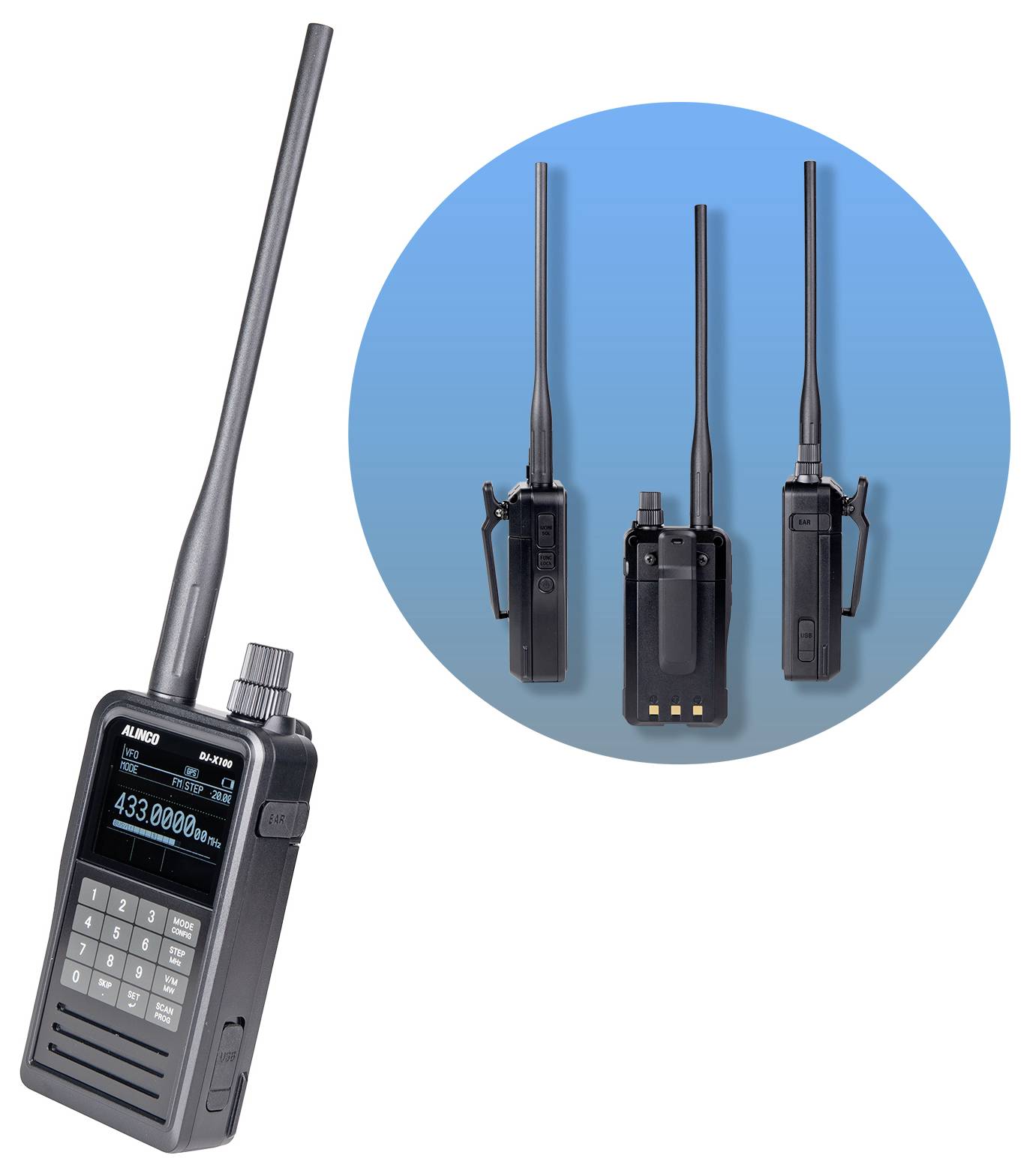 Alinco DJ-X-100-E Digitaler Multi-Mode Empfänger 1207 Funk-Handscanner