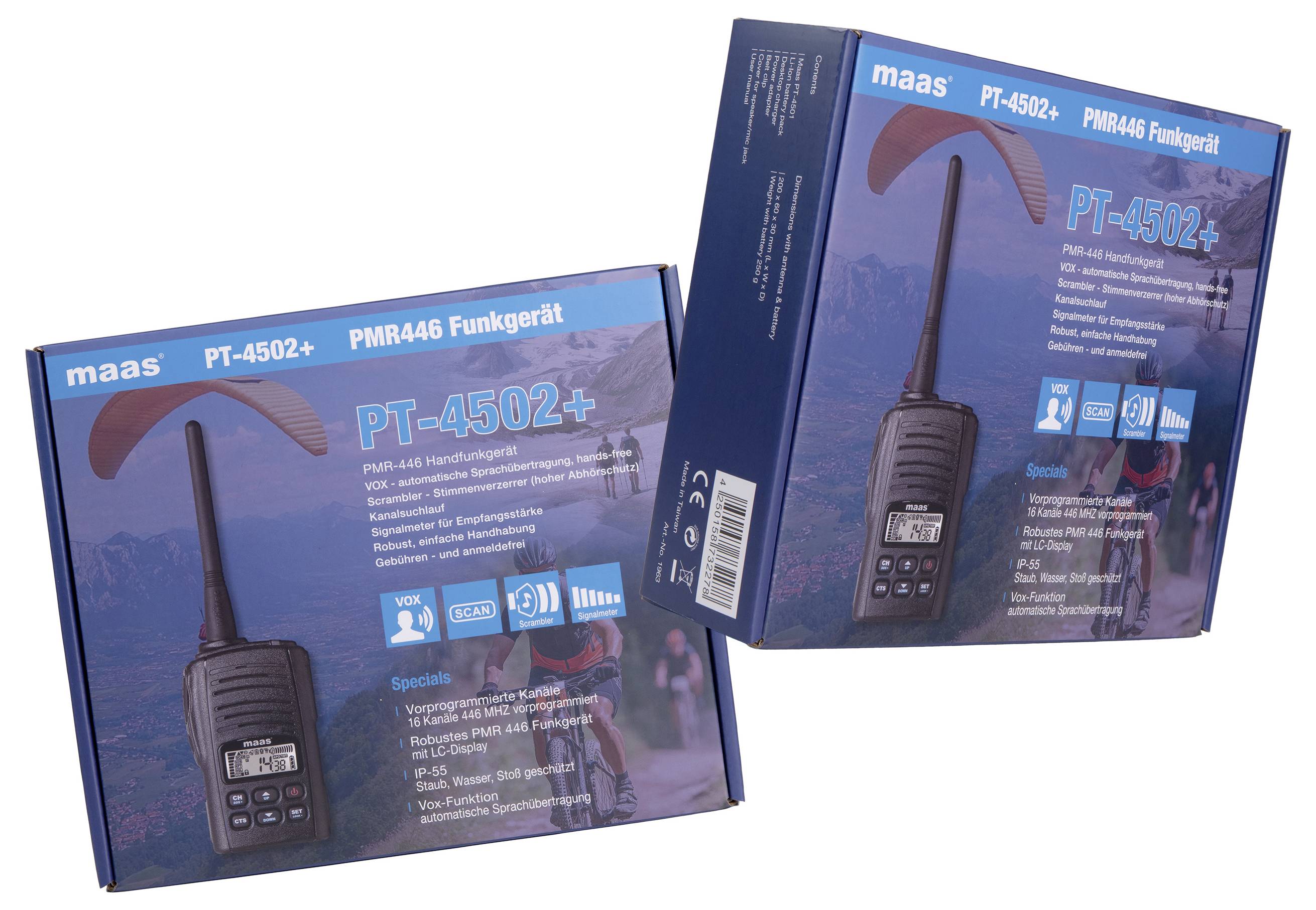 MAAS Elektronik MAAS PT-4502 PMR-446 Handfunkgerät 1963 PMR-Handfunkgerät