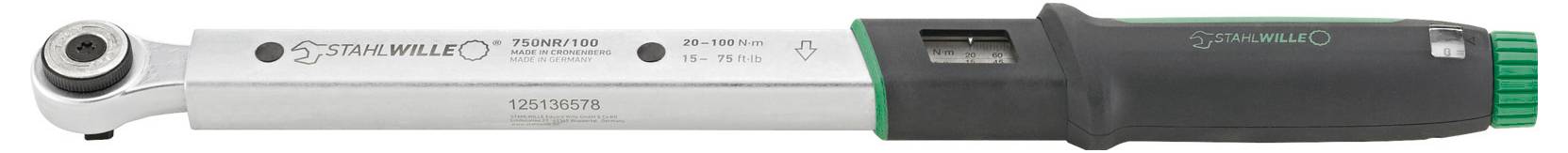 Stahlwille 750NR/100 50021003 Drehmomentschlüssel mit Umschaltknarre 3/8" (10 mm) 20 - 100 Nm