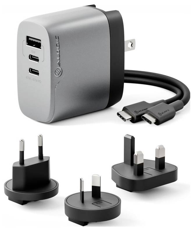 Alogic Rapid Power Reiseladeadapter 67W USB-C®, USB-A Grau