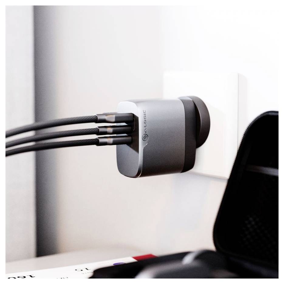 Alogic Rapid Power Reiseladeadapter 67W USB-C®, USB-A Grau