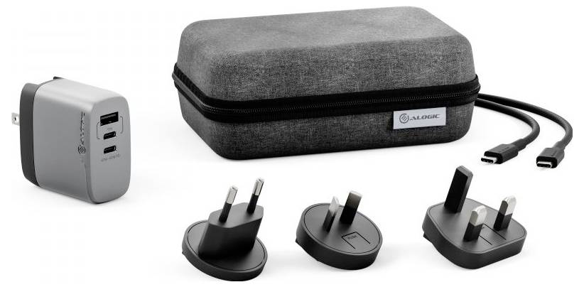 Alogic Rapid Power Reiseladeadapter 67W USB-C®, USB-A Grau