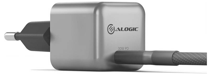 Alogic Rapid Power USB Ladestation 30W USB-C® Schwarz, Grau