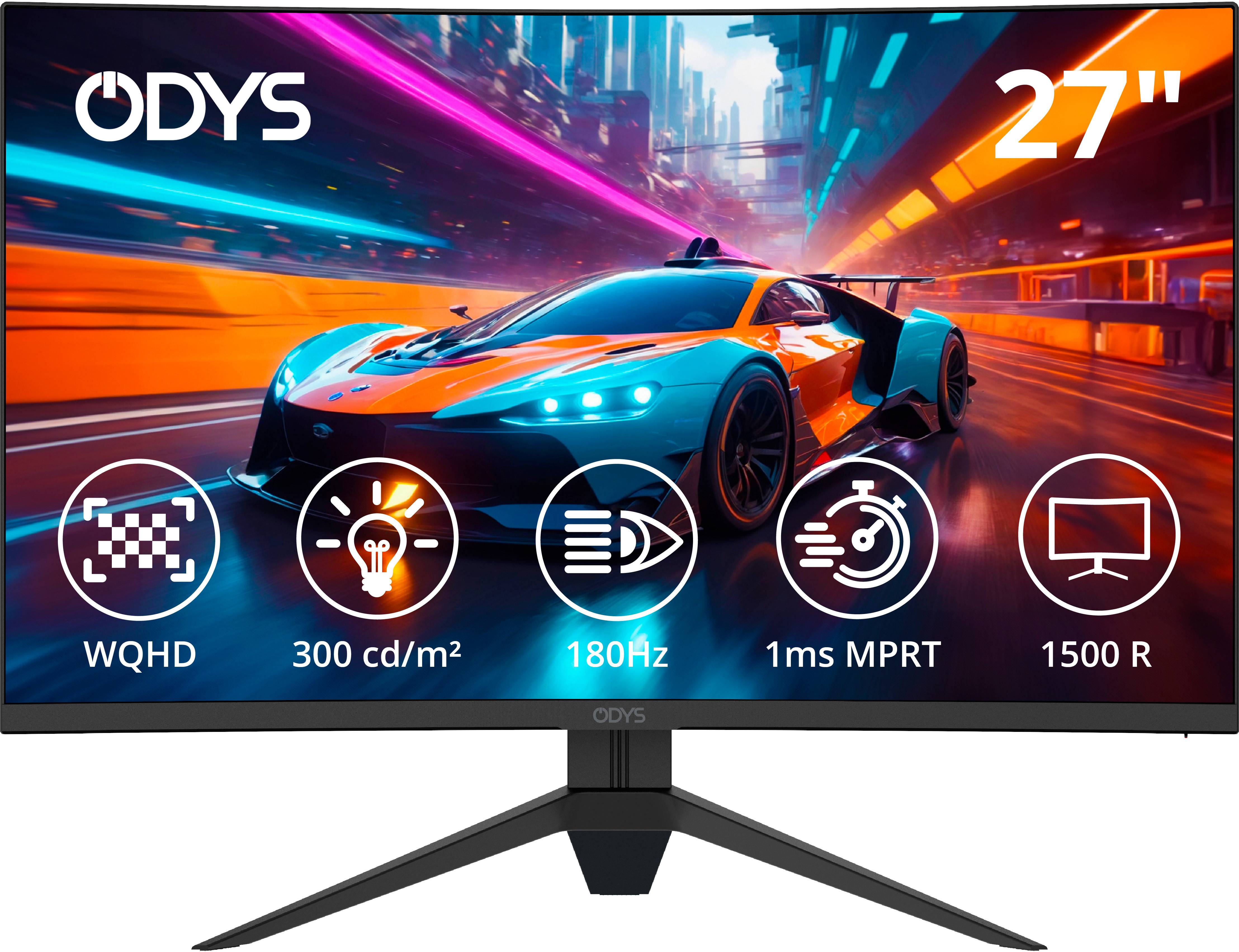 ODYS Q27-X LED-Monitor EEK F (A - G) 68.6 cm (27 Zoll) 2560 x 1440 Pixel 16:9 1 ms HDMI® 2.1, Displ