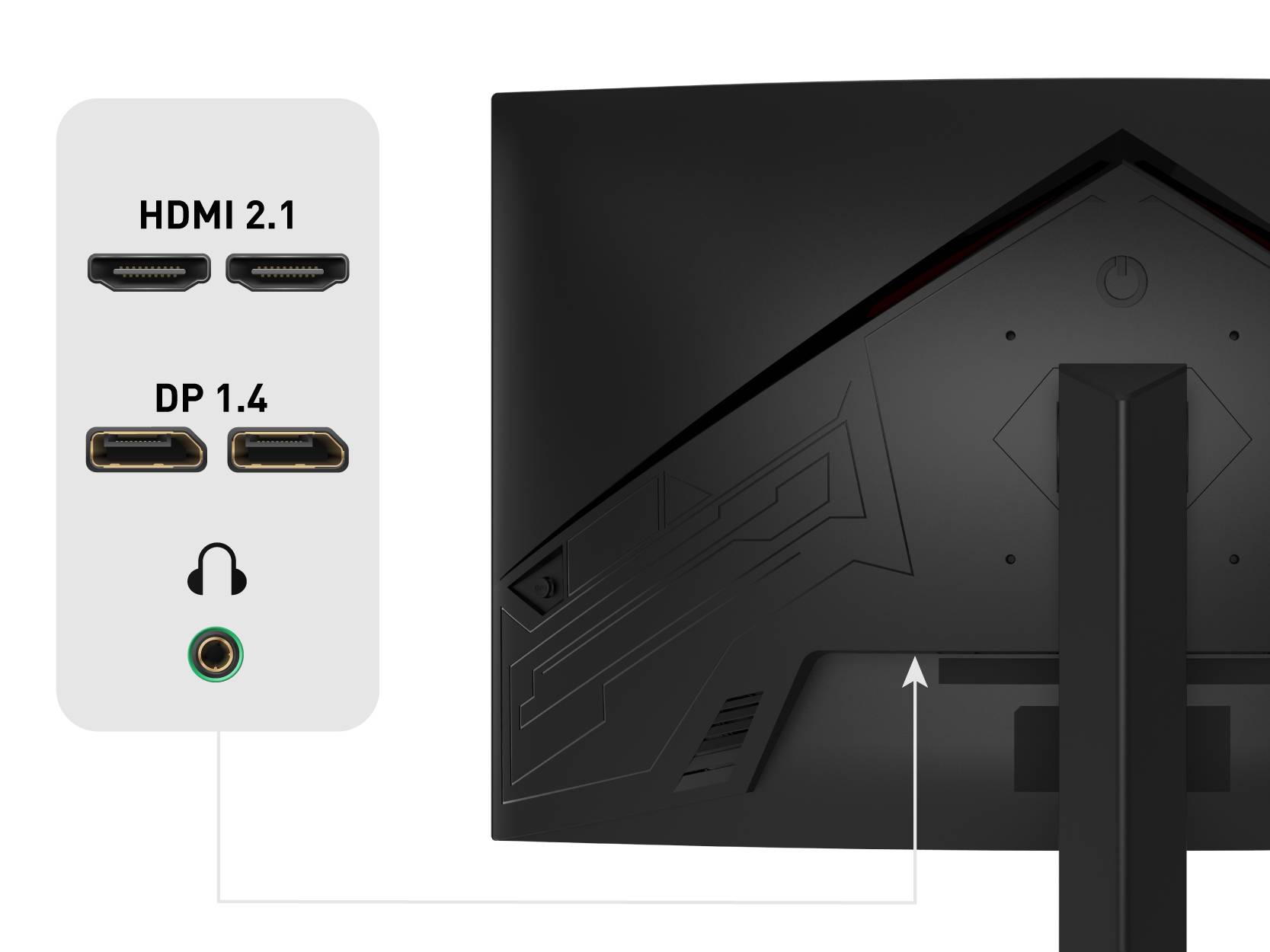ODYS Q27-X LED-Monitor EEK F (A - G) 68.6cm (27 Zoll) 2560 x 1440 Pixel 16:9 1 ms HDMI® 2.1, DisplayPort, Kopfhörer