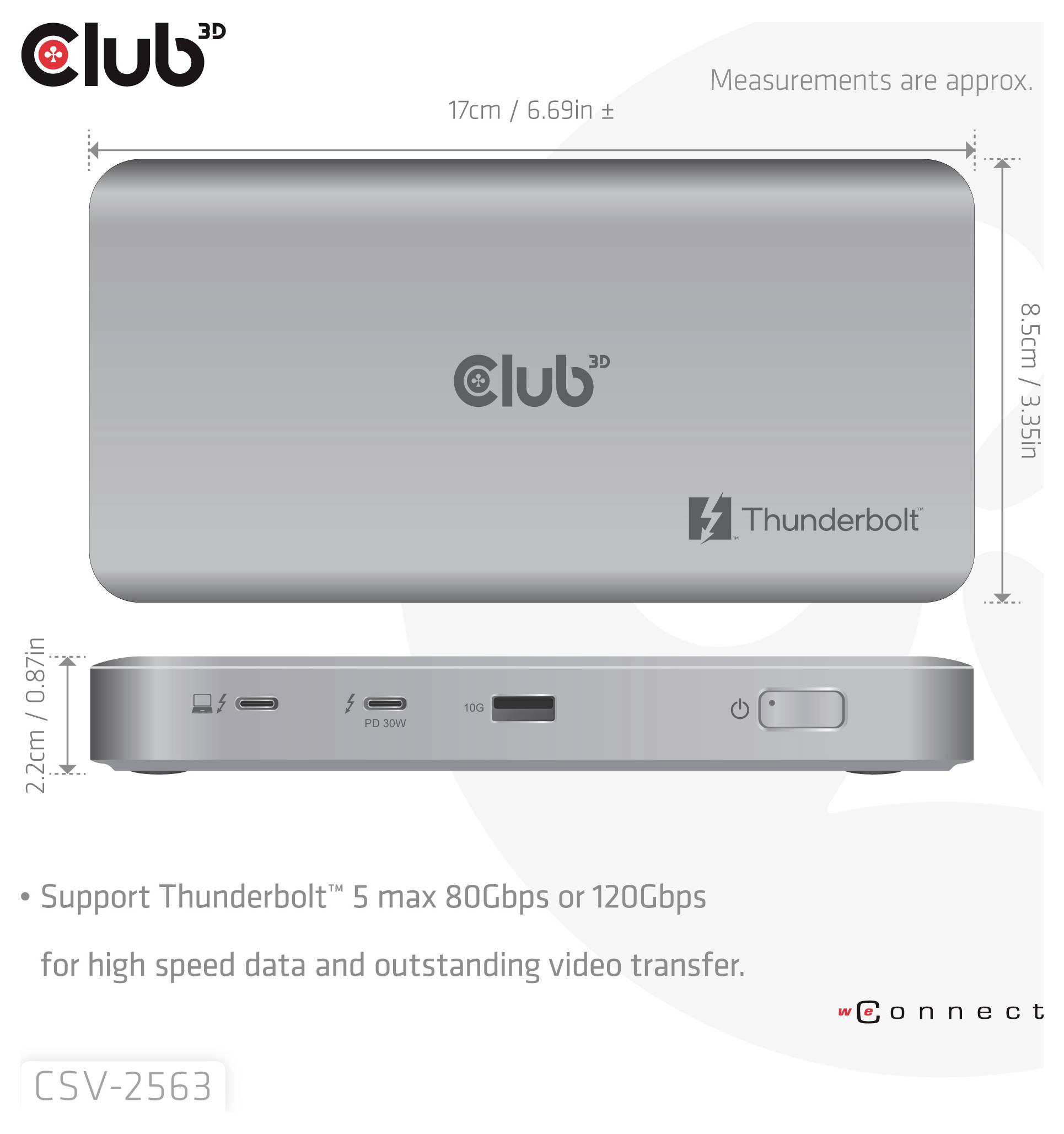 Club3D Anschlusskabel CSV-2563 Netzwerk Adapter