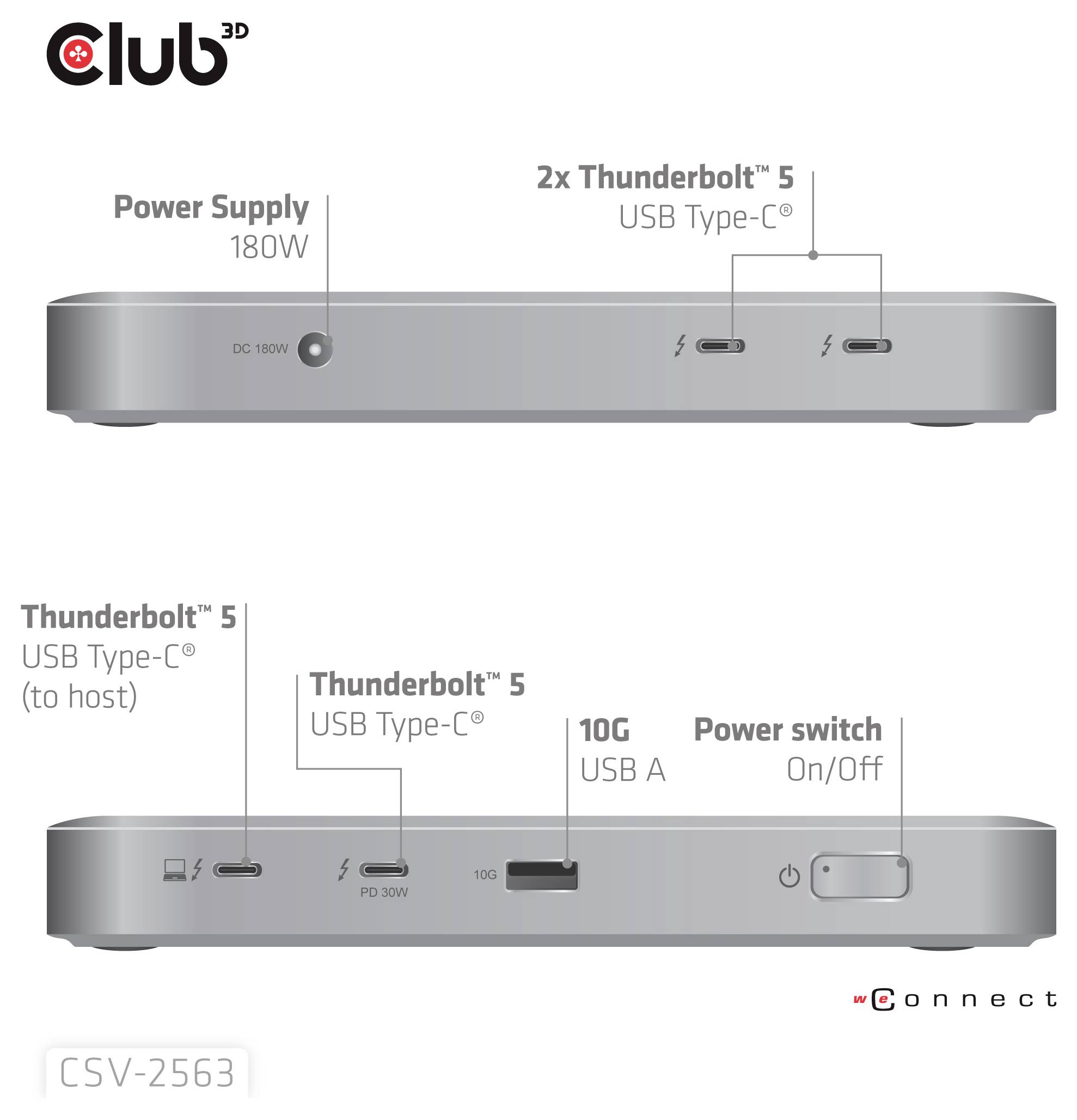 Club3D Anschlusskabel CSV-2563 Netzwerk Adapter