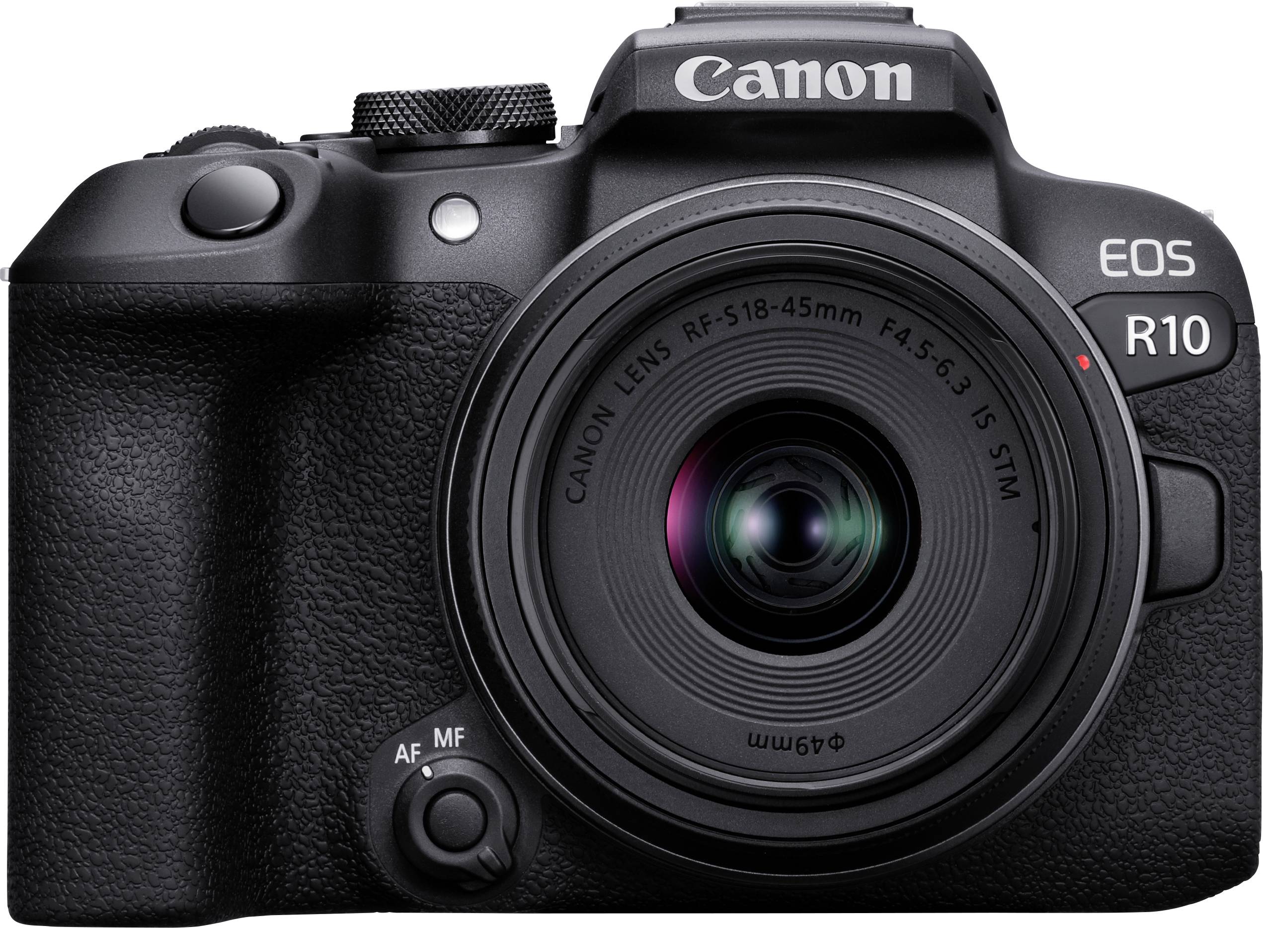Canon EOS R10 + RF-S 18-45mm F4.5-6.3 IS STM Digitale Spiegelreflexkamera RF-S 18-45mm 24.2 Megapixel Schwarz 4K-Video
