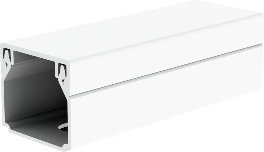 Ein hohles, rechteckiges weißes Aluminiumextrudat mit zwei offenen Enden, das häufig in Bau- oder Ingenieuranwendungen verwendet wird.