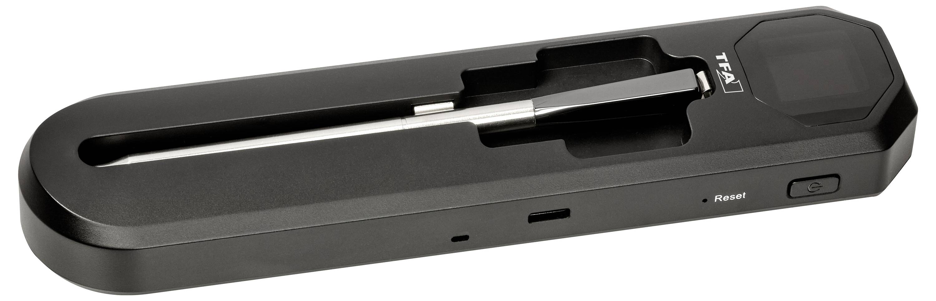 TFA Dostmann SMART BBQ KÜCHEN-CHEF 2 Gas, Grillwagen, Kugel, Kombi, Mobiler Gas-Grill, Smoker, Schwenk Grillthermometer Schwarz