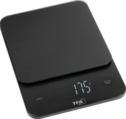 TFA Dostmann BROWNIE Digitale Küchenwaage digital digital Wägebereich (max.)=5000 g Schwarz 130 x 1