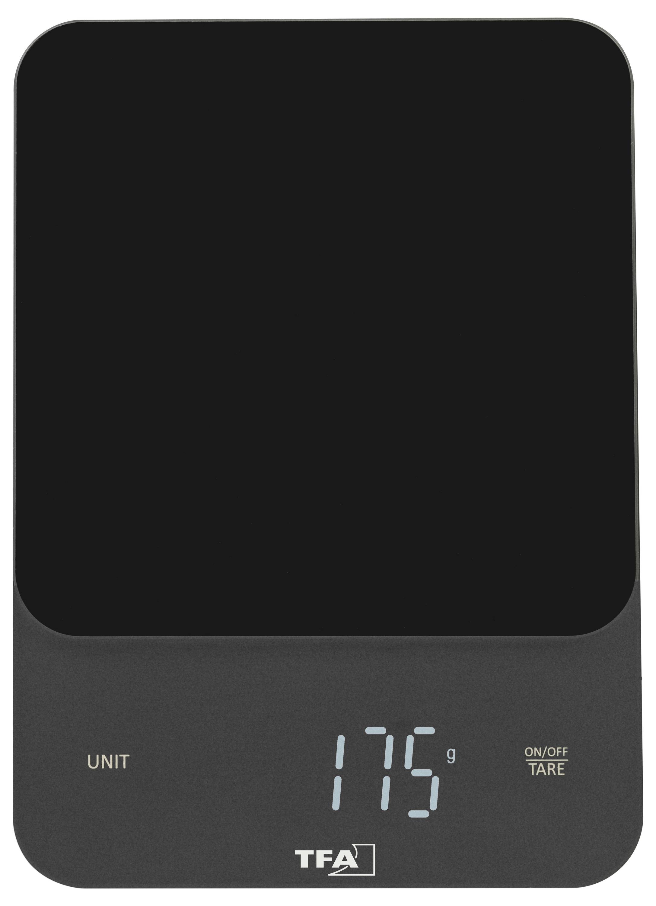 TFA Dostmann BROWNIE Digitale Küchenwaage digital digital Wägebereich (max.)=5000g Schwarz 130 x 180 x 20