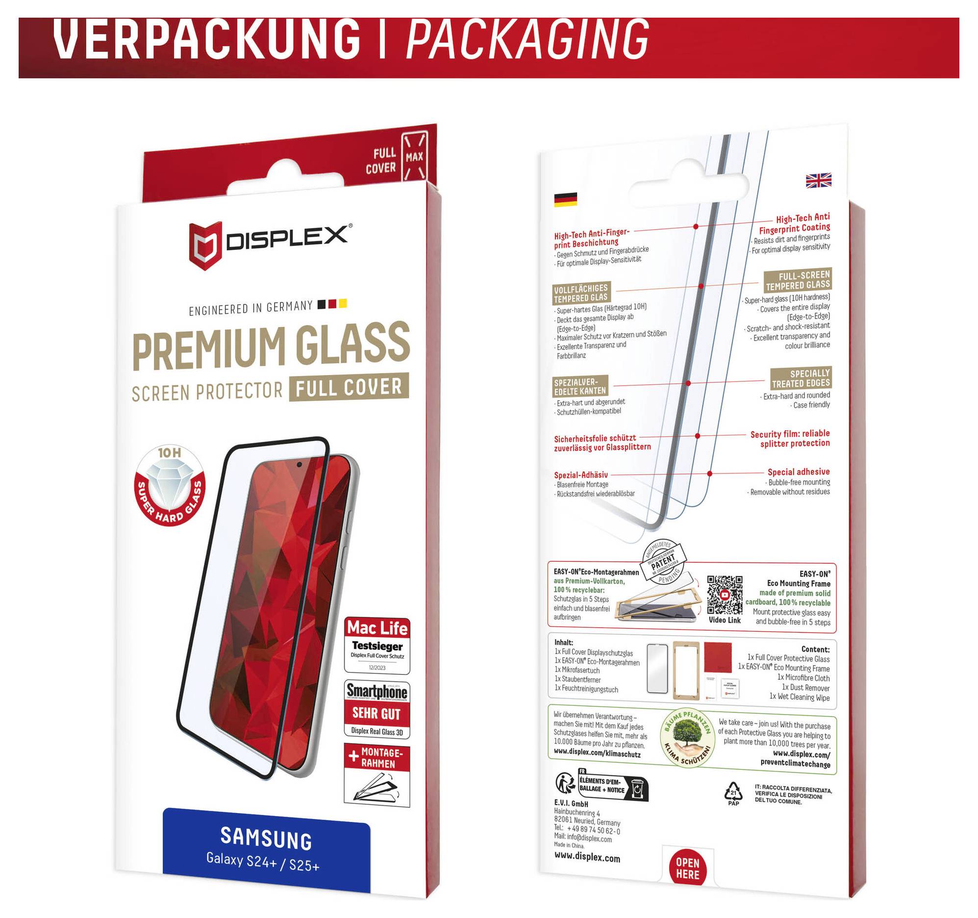 Premium Panzerglas (Full Cover, 10H) für Samsung Galaxy S24+/S25+