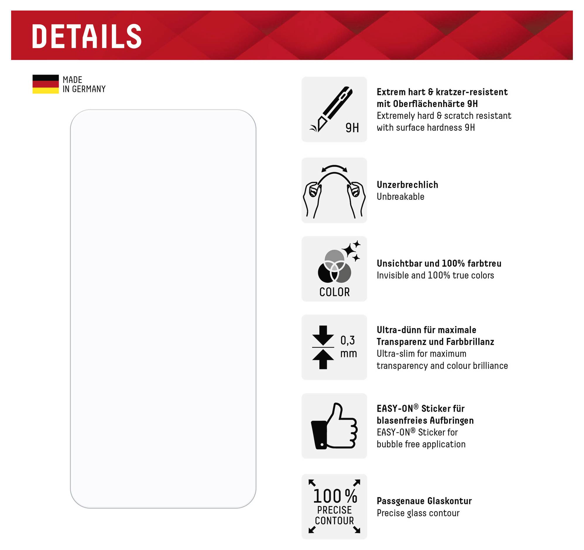 DISPLEX Displayschutzglas Samsung Galaxy A55 5G 1 St. Anti-Fingerprint 01943