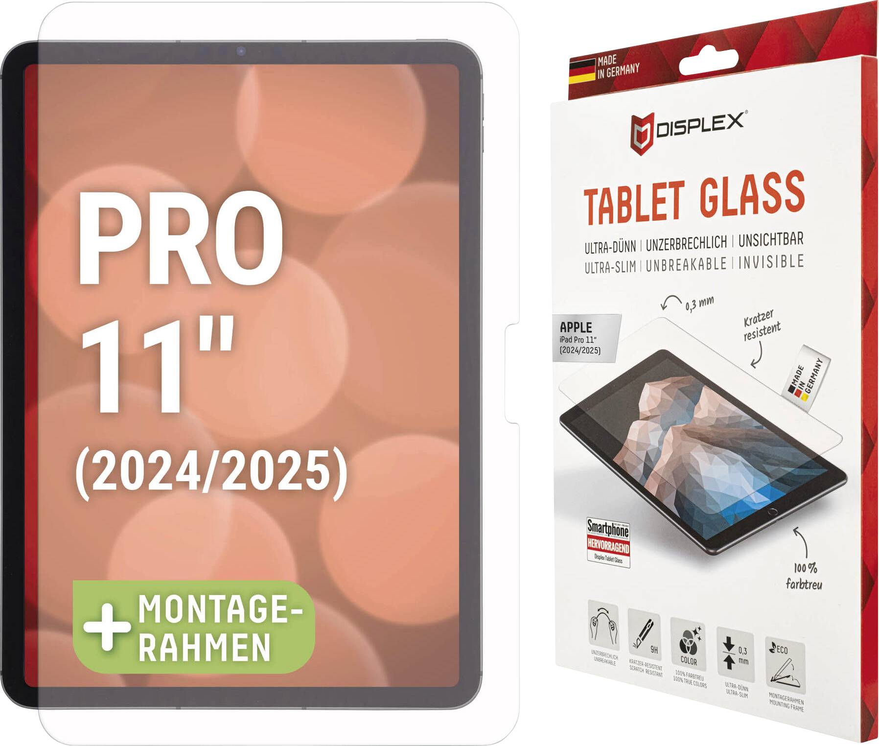Verpackung für einen Displex Tablet Glasbildschirmschutz, geeignet für ein Pro 11