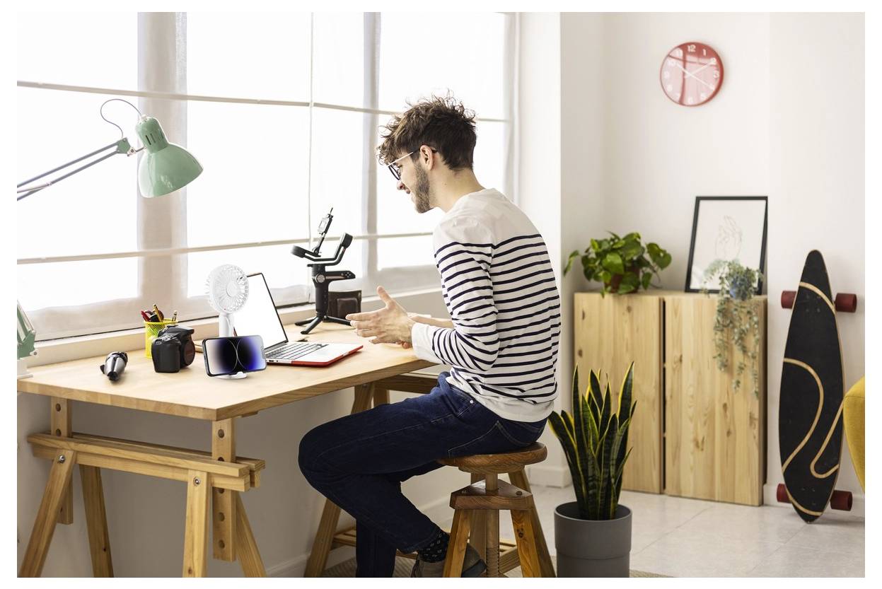 Cellularline Akku-Ventilator Weiß mit Akku