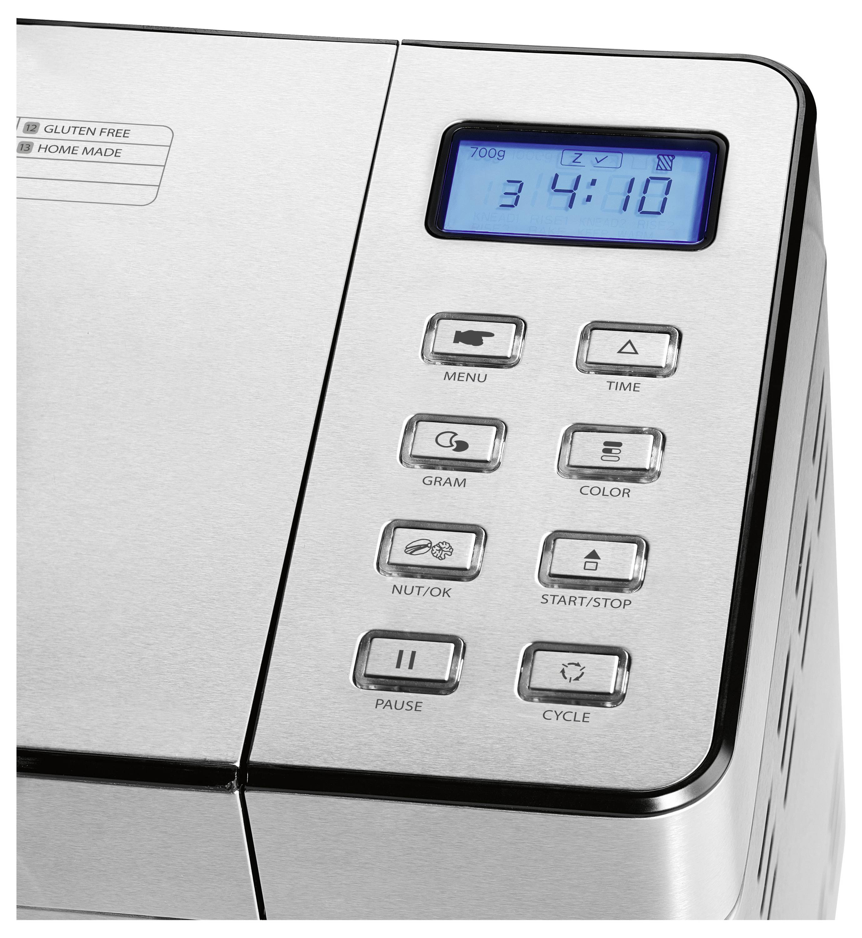 Profi Cook PC-BBA 1282 inox Brotbackautomat Antihaftbeschichtung, Timerfunktion 3.1l Edelstahl